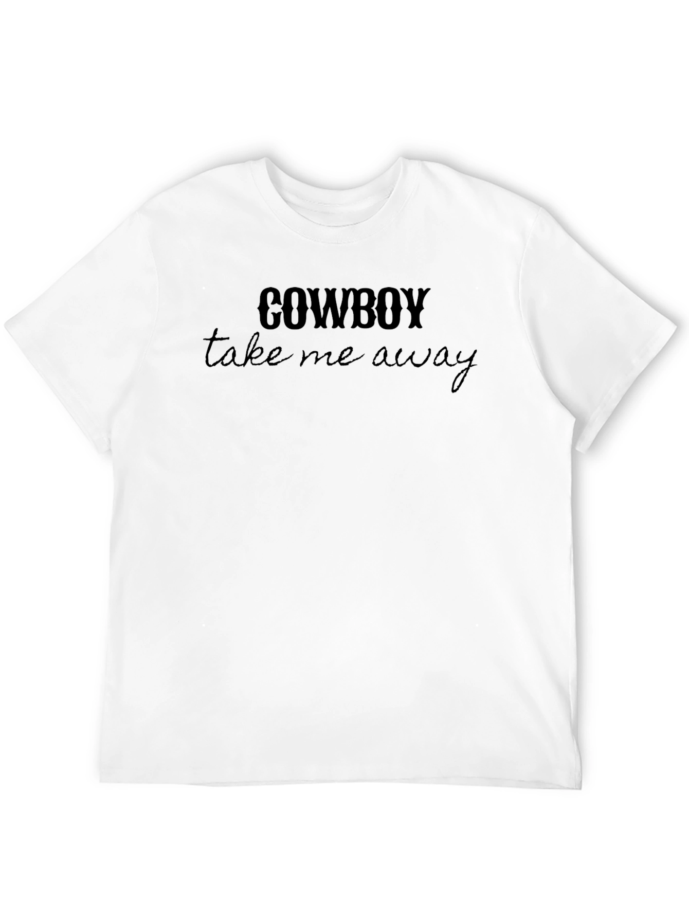 Black Cowboy Take Me Away Graphic Tee - Soft Cotton Blend view 12