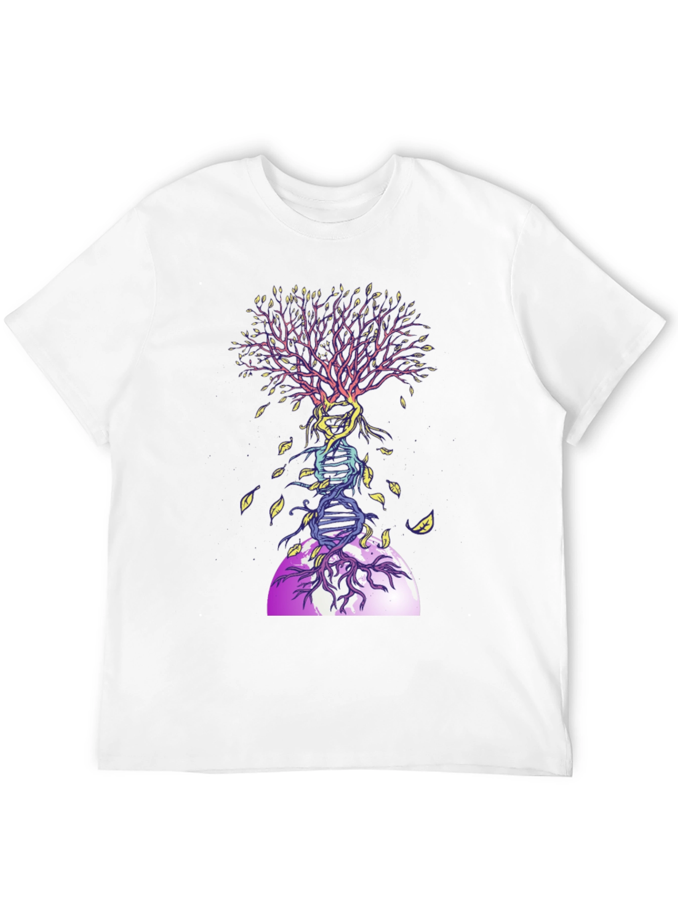 Black DNA Tree Graphic Tee - Nature & Science T-Shirt view 12
