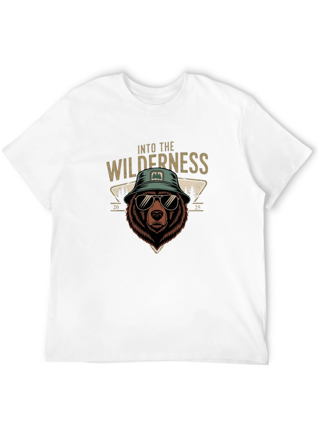 Black Into the Wilderness Bear Graphic T-Shirt view 12