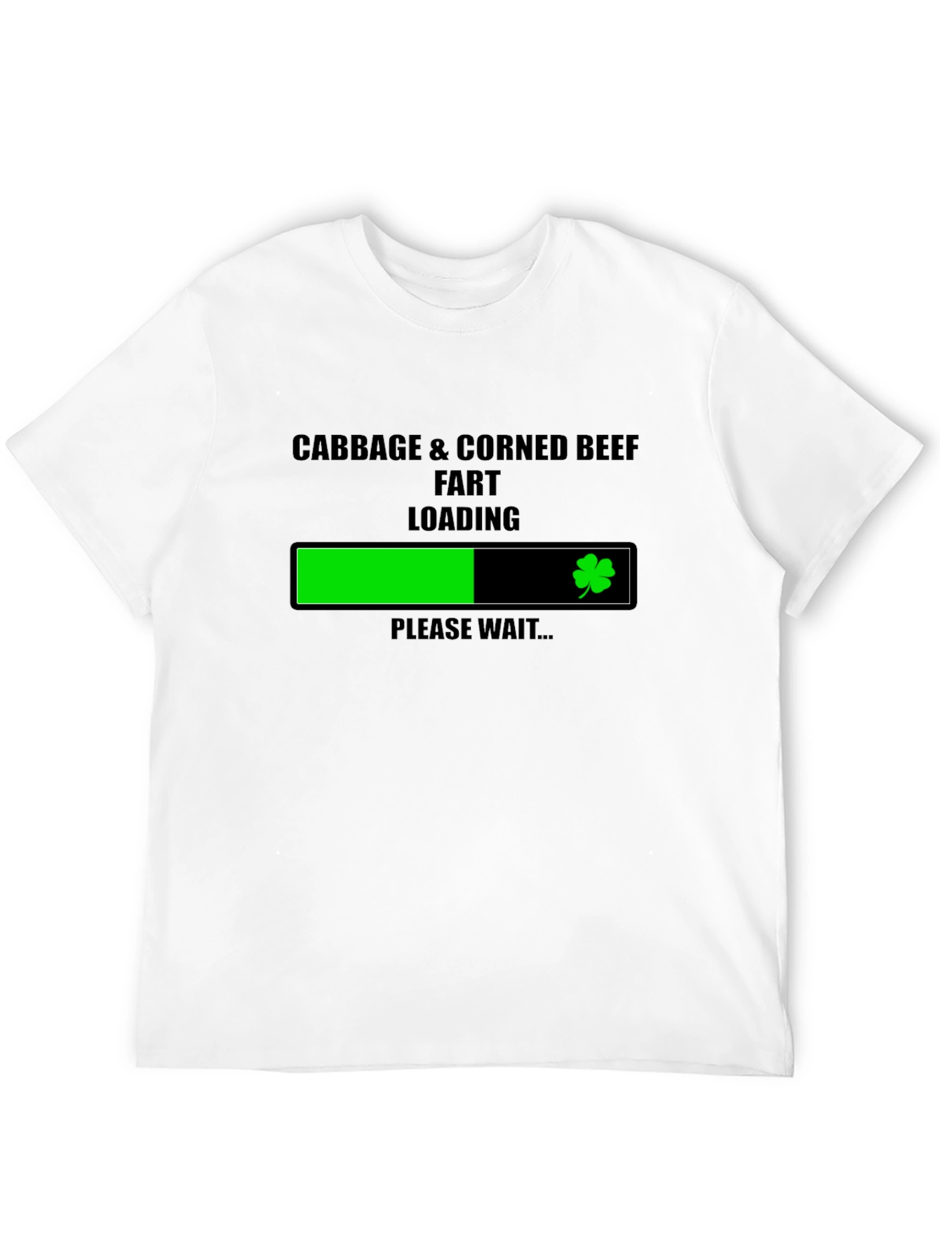 Black Cabbage & Corned Beef Fart Loading St. Patrick's Day T-Shirt view 12