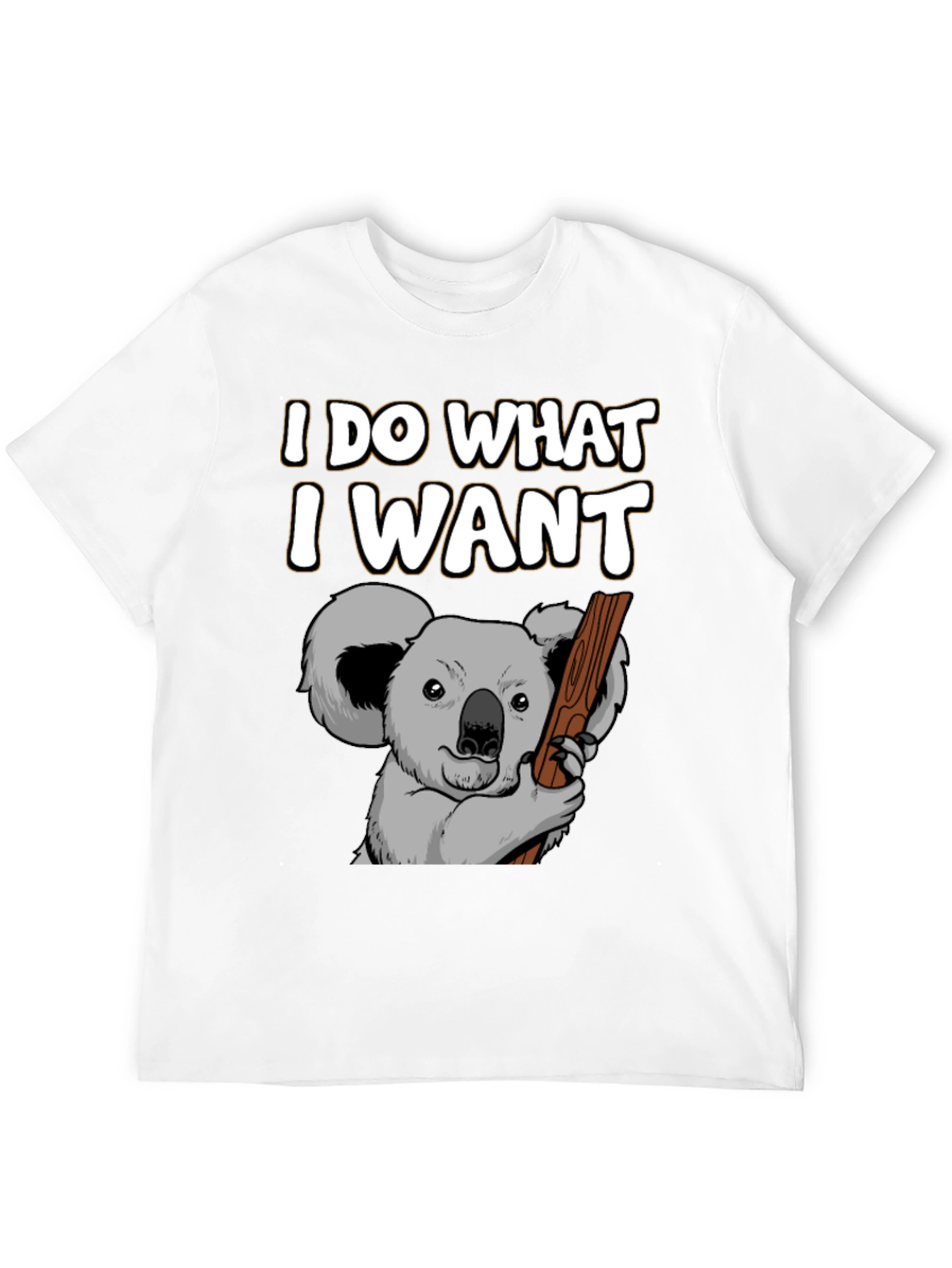 Black I Do What I Want Koala Graphic T-Shirt view 12