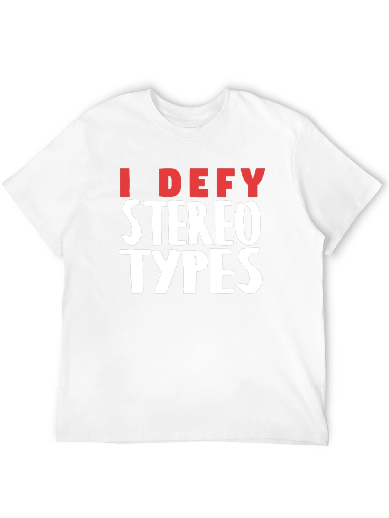 Black I Defy Stereotypes Black T-Shirt view 12