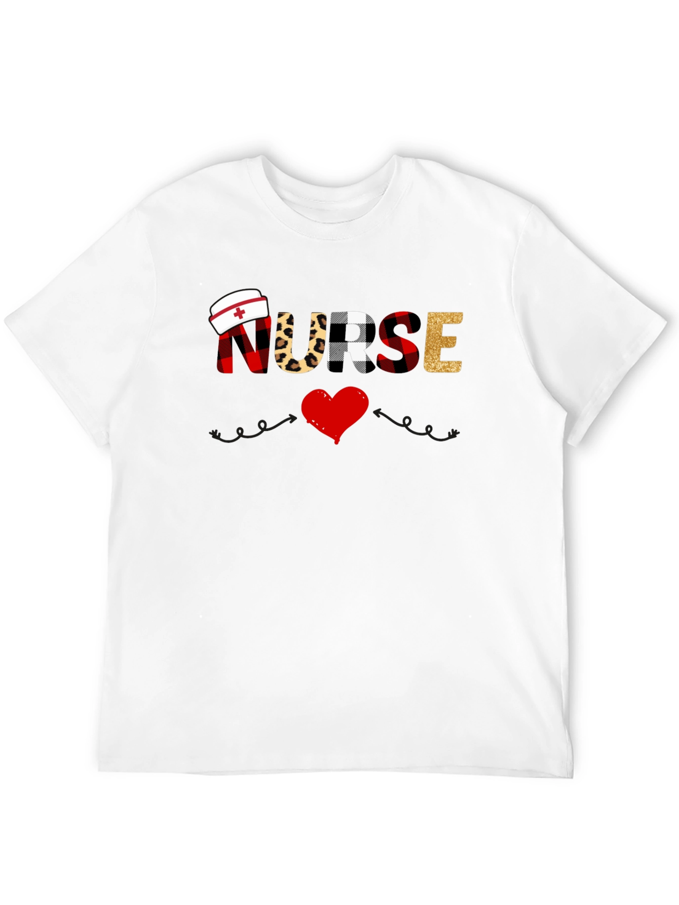 Black Nurse Themed Graphic T-Shirt view 12