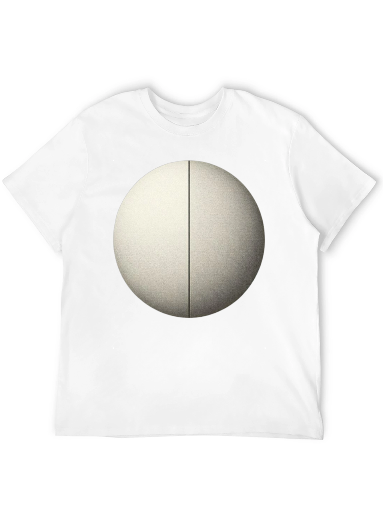 Black Minimalist Circle Tee - Black Cotton Blend view 12