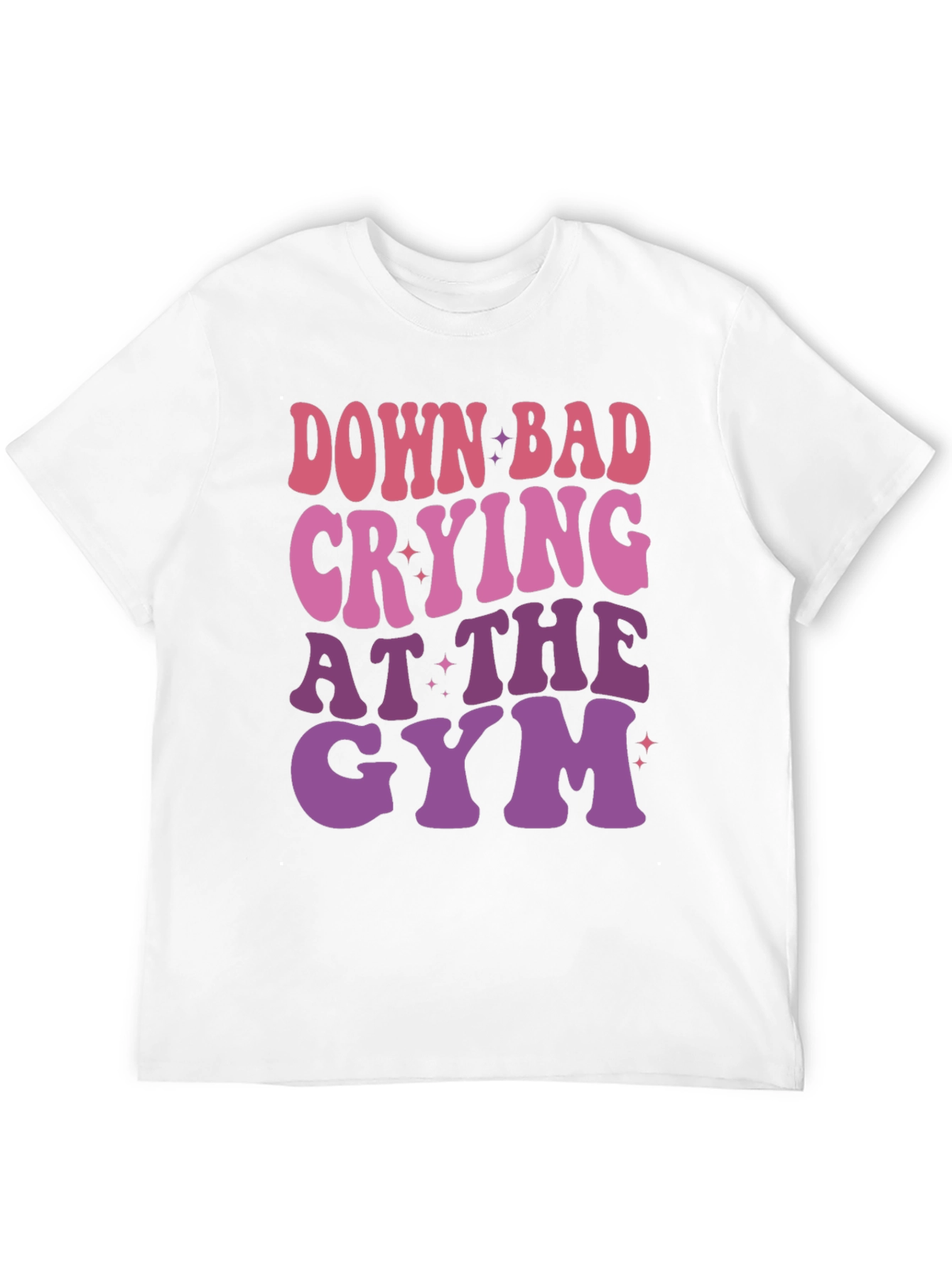 Black Down Bad Crying at The Gym Graphic T-Shirt view 12