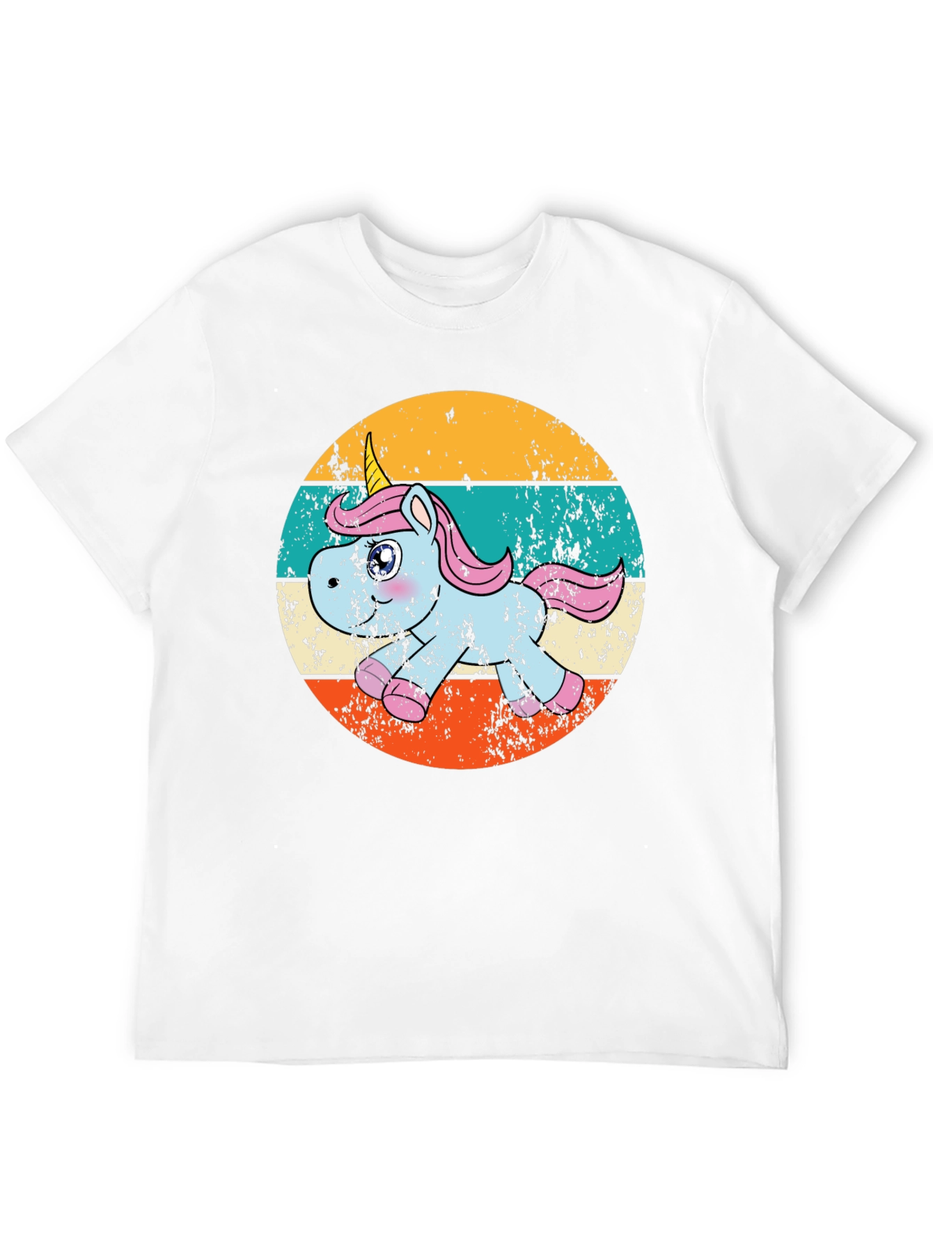 Black Retro Unicorn Graphic T-Shirt view 12