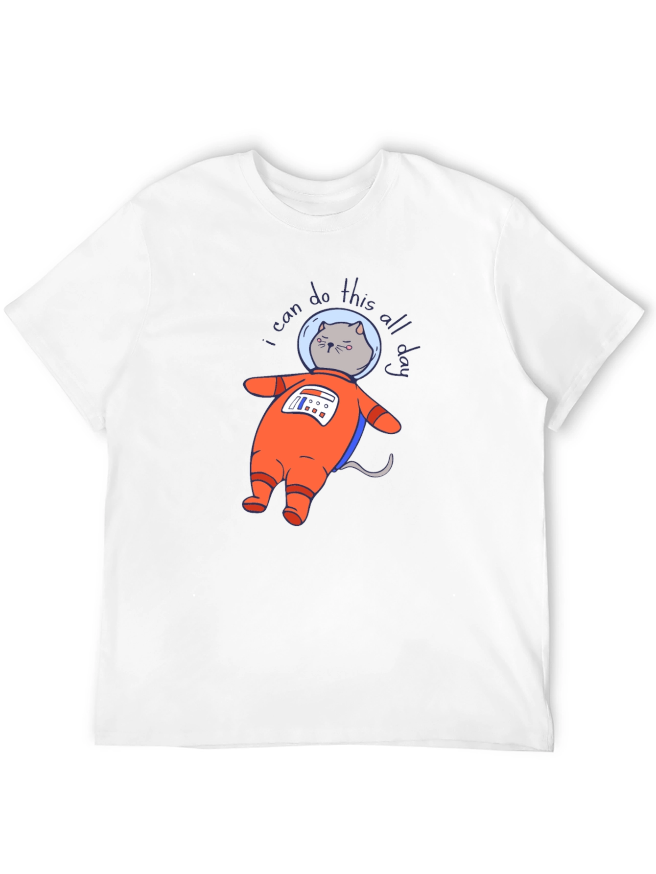 Black Astronaut Cat T-Shirt - I Can Do This All Day view 12