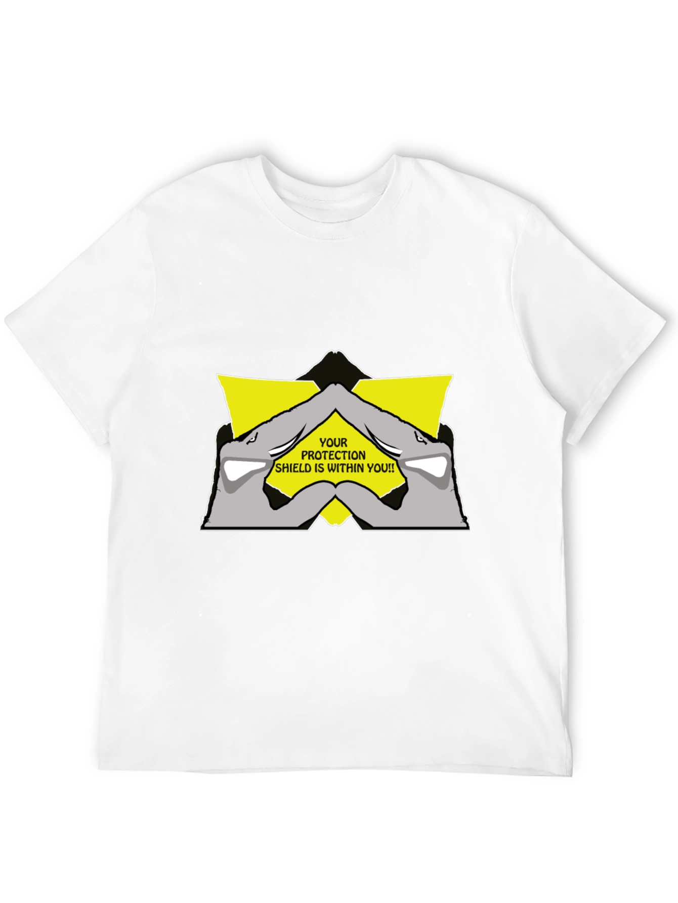 Black Protection Shield Graphic T-Shirt view 12