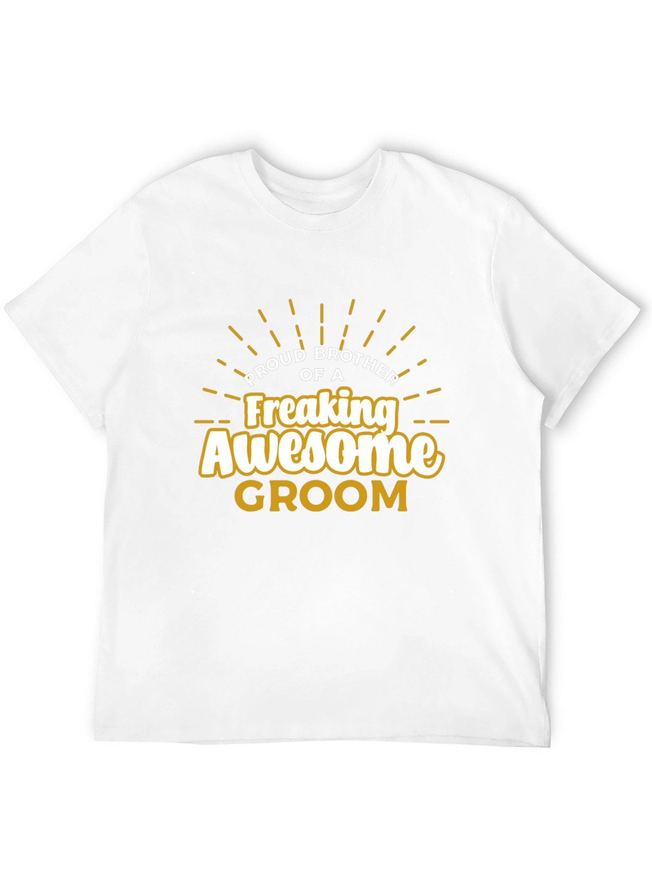 Black Proud Brother of an Awesome Groom T-Shirt view 12