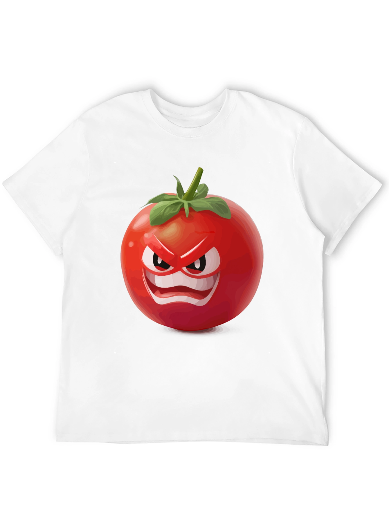 Black Angry Tomato Graphic T-Shirt - Funny Food Tee view 12