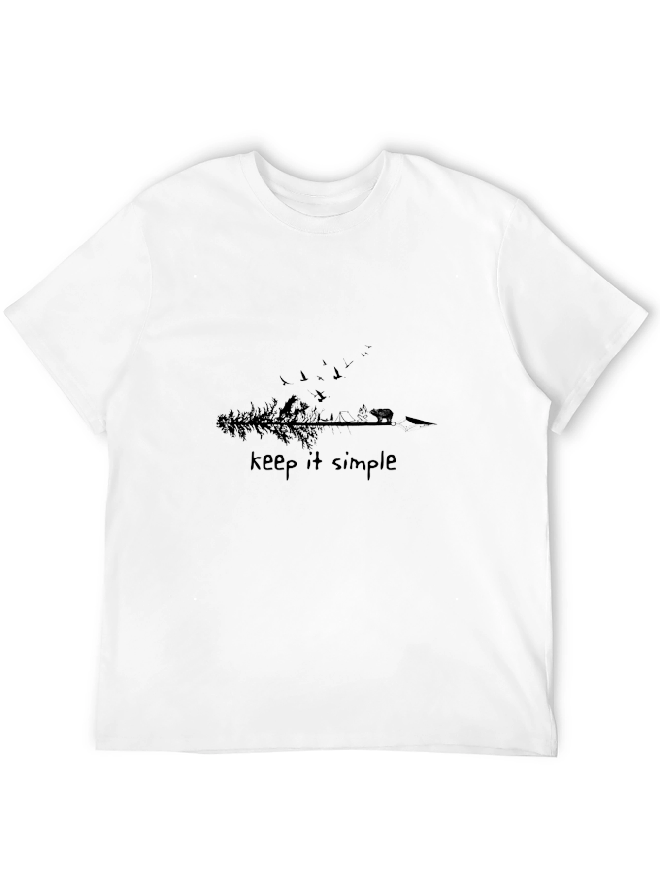 Black Keep it Simple Graphic T-Shirt view 12