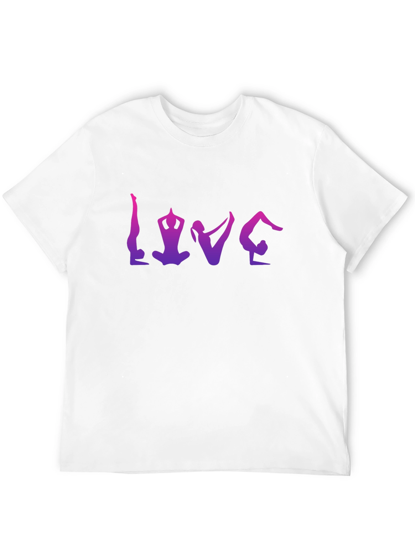 Black Yoga LOVE T-Shirt - Ombre Graphic Tee view 12