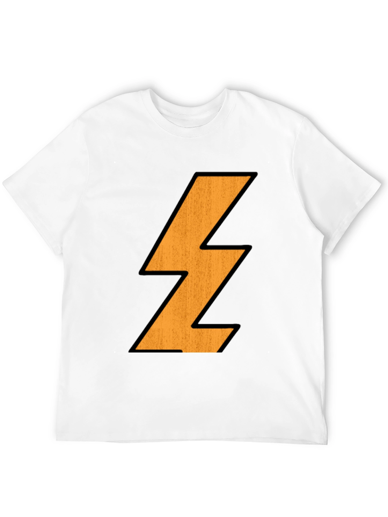 Black Lightning Bolt Graphic Tee - Black Cotton T-Shirt view 12