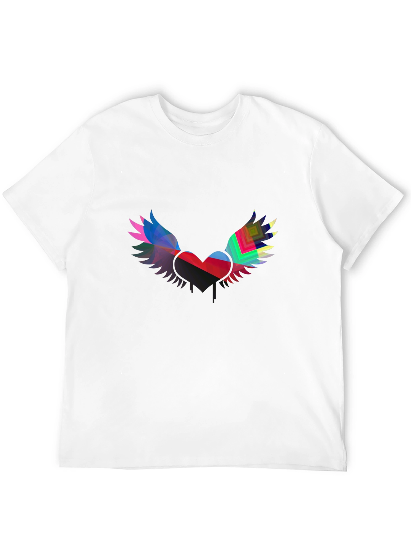Black Winged Heart Graphic Black Tee view 12