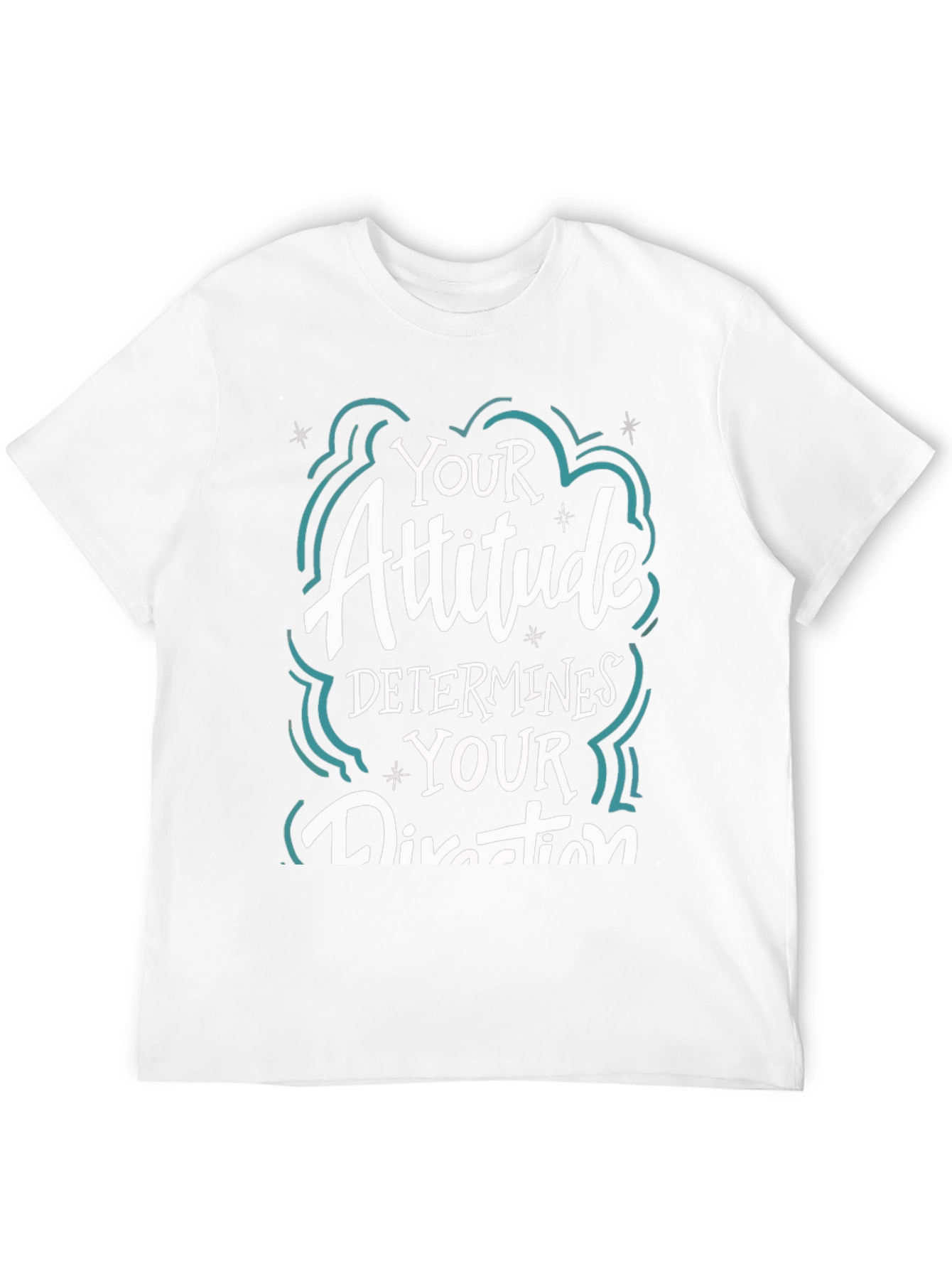 Black Attitude Determines Direction Graphic T-Shirt view 12