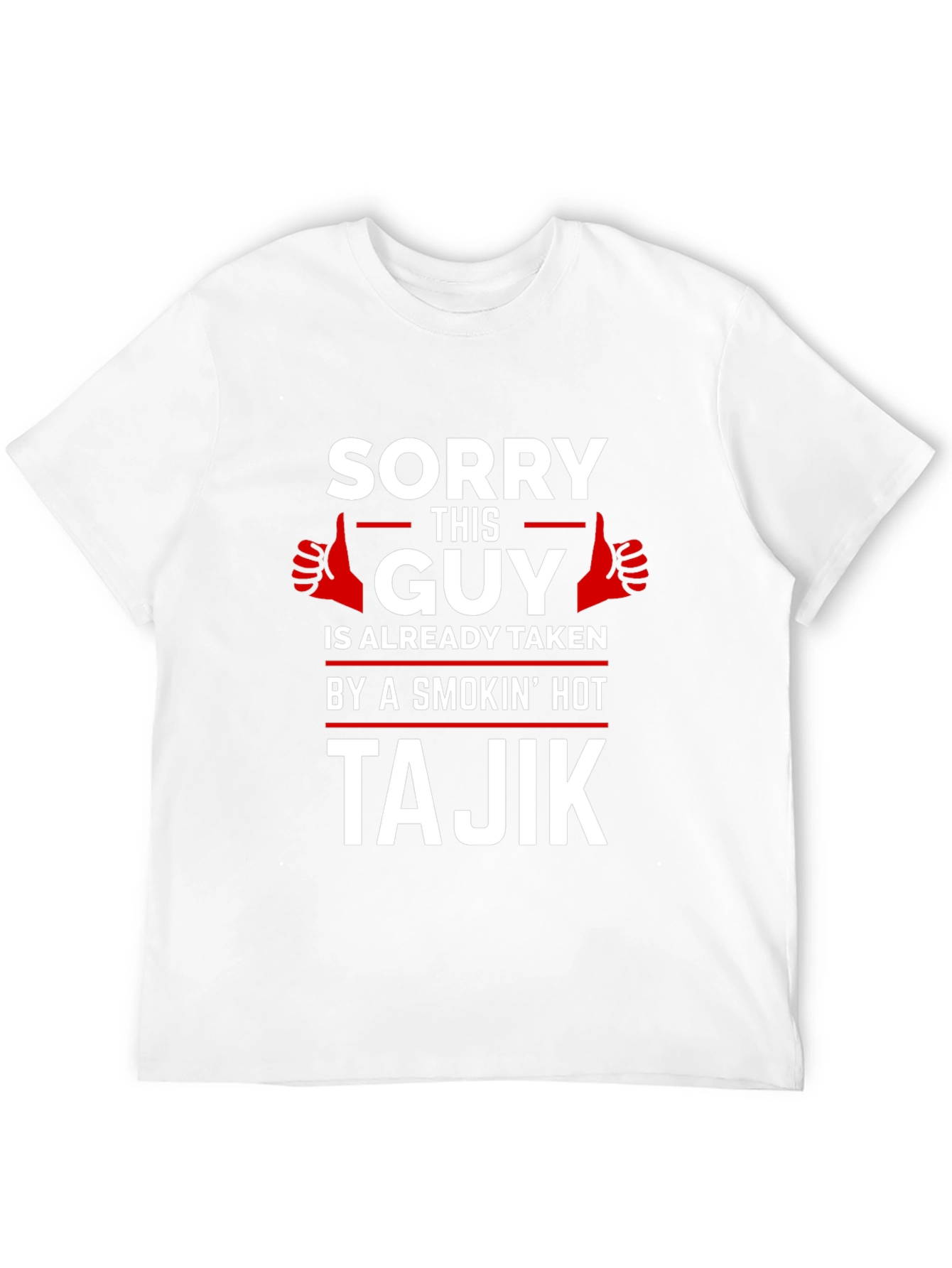 Black Sorry This Guy Is Taken Tajik T-Shirt view 12