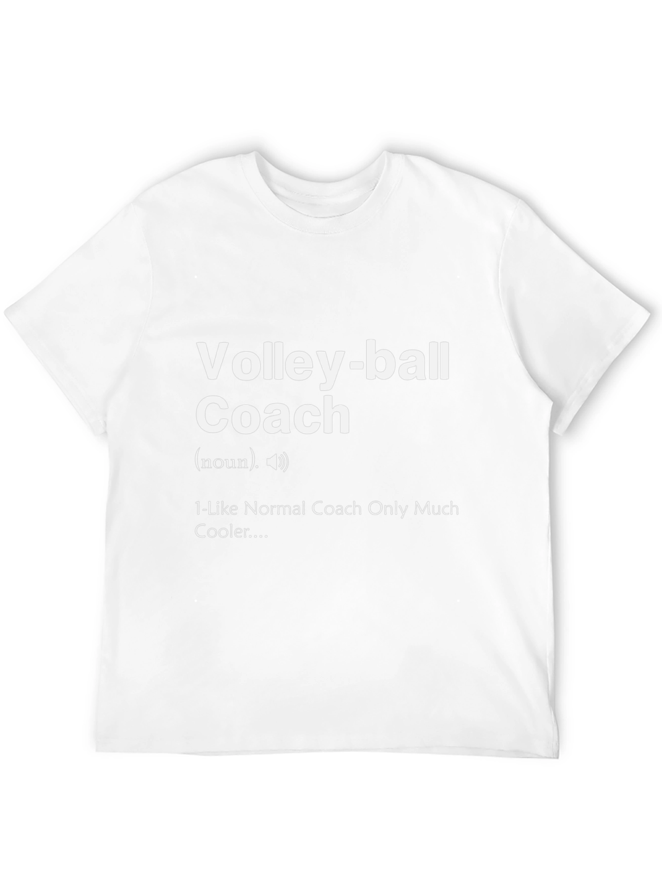 Black Volleyball Coach T-Shirt - Cool Definition view 12