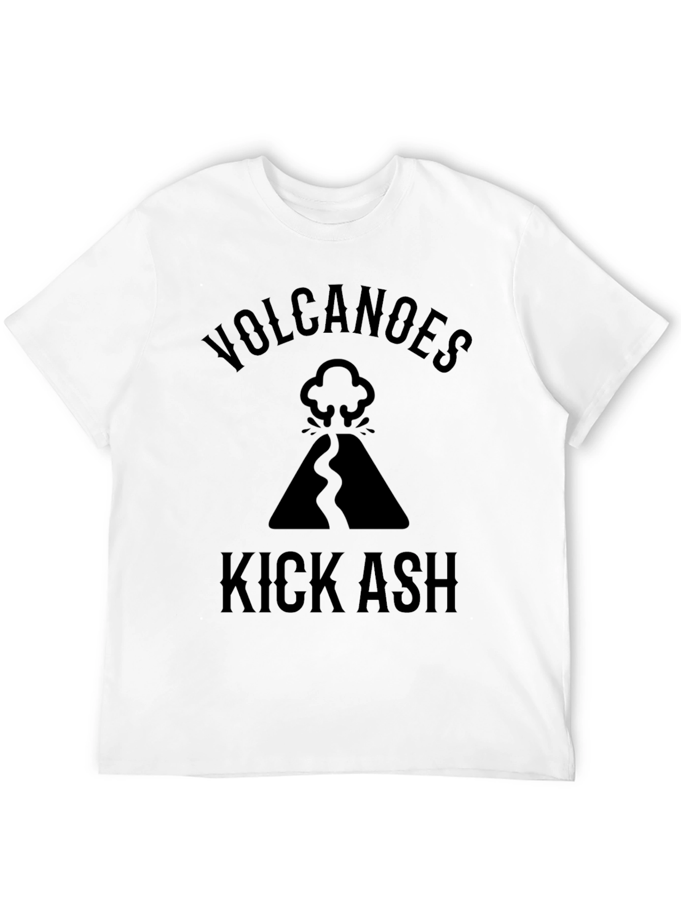 Black Volcanoes Kick Ash Black Graphic Tee view 12