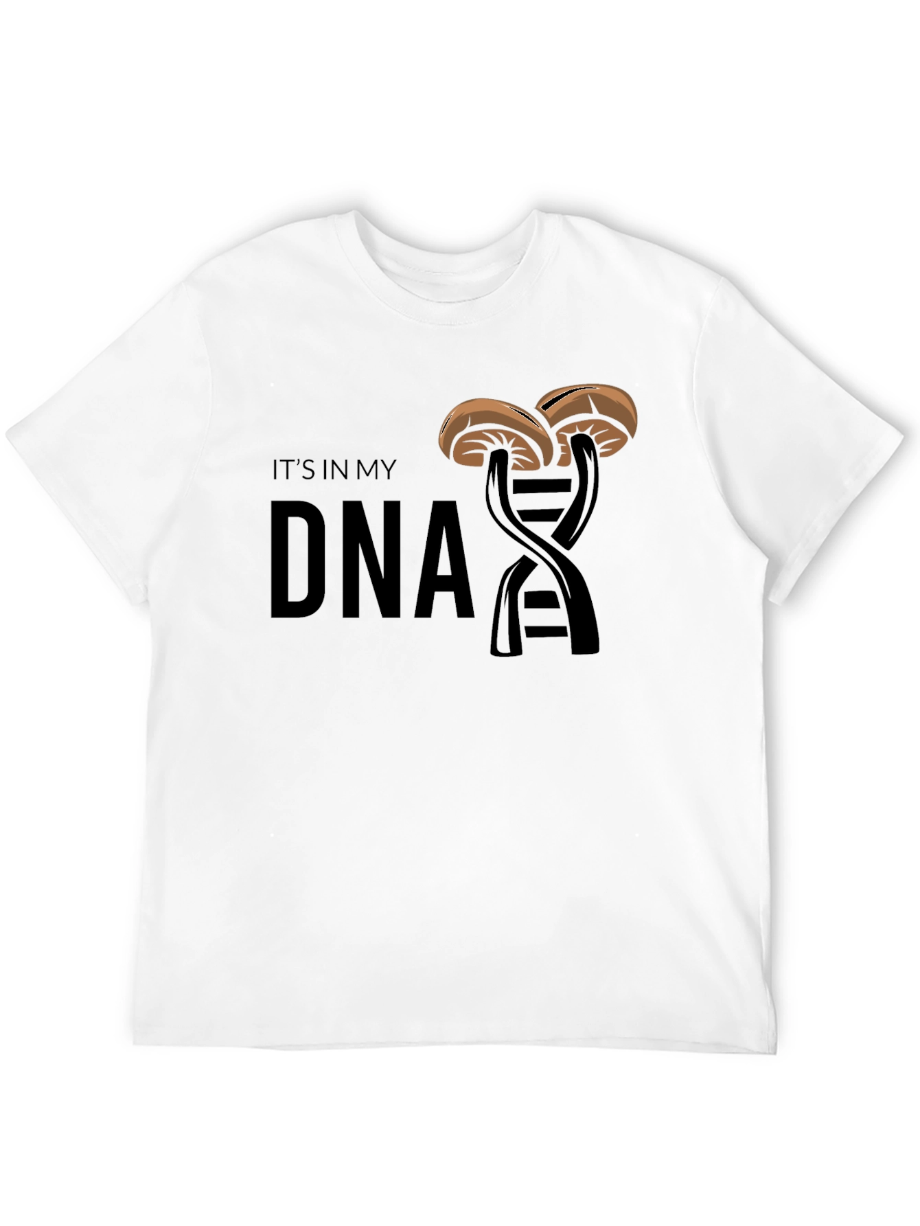 Black Mushroom DNA Graphic Tee - Unique & Stylish view 12