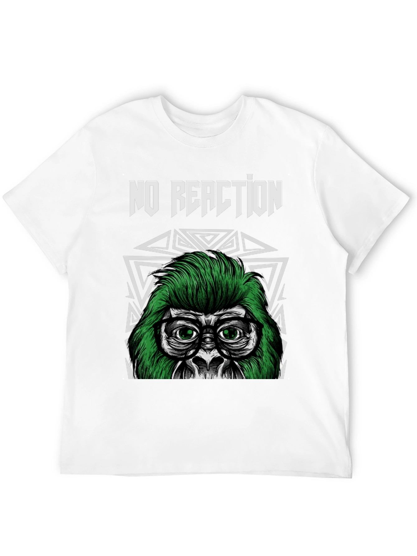 Black No Reaction Gorilla Graphic Tee view 12
