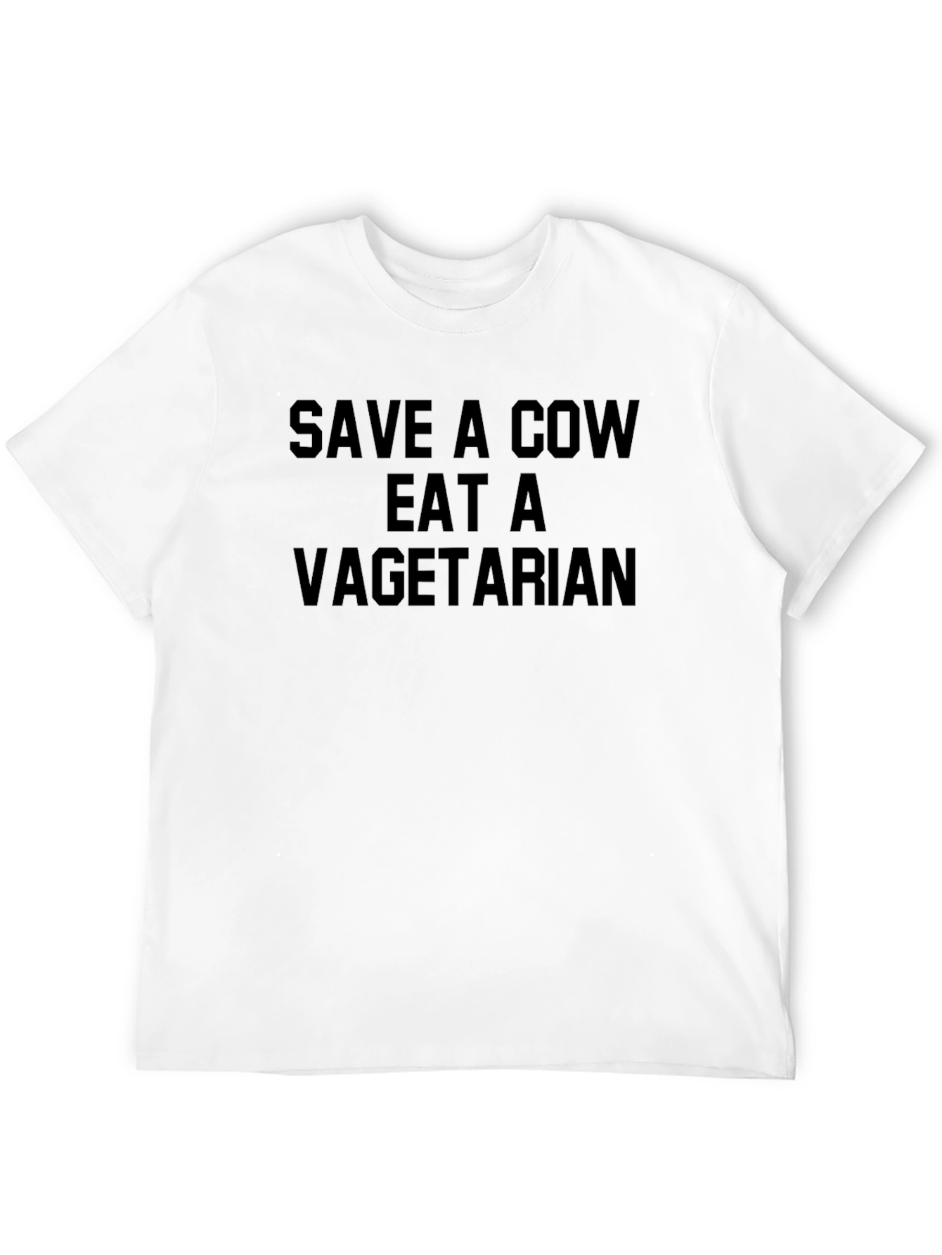 Black Save A Cow Eat A Vegetarian Graphic T-Shirt view 12