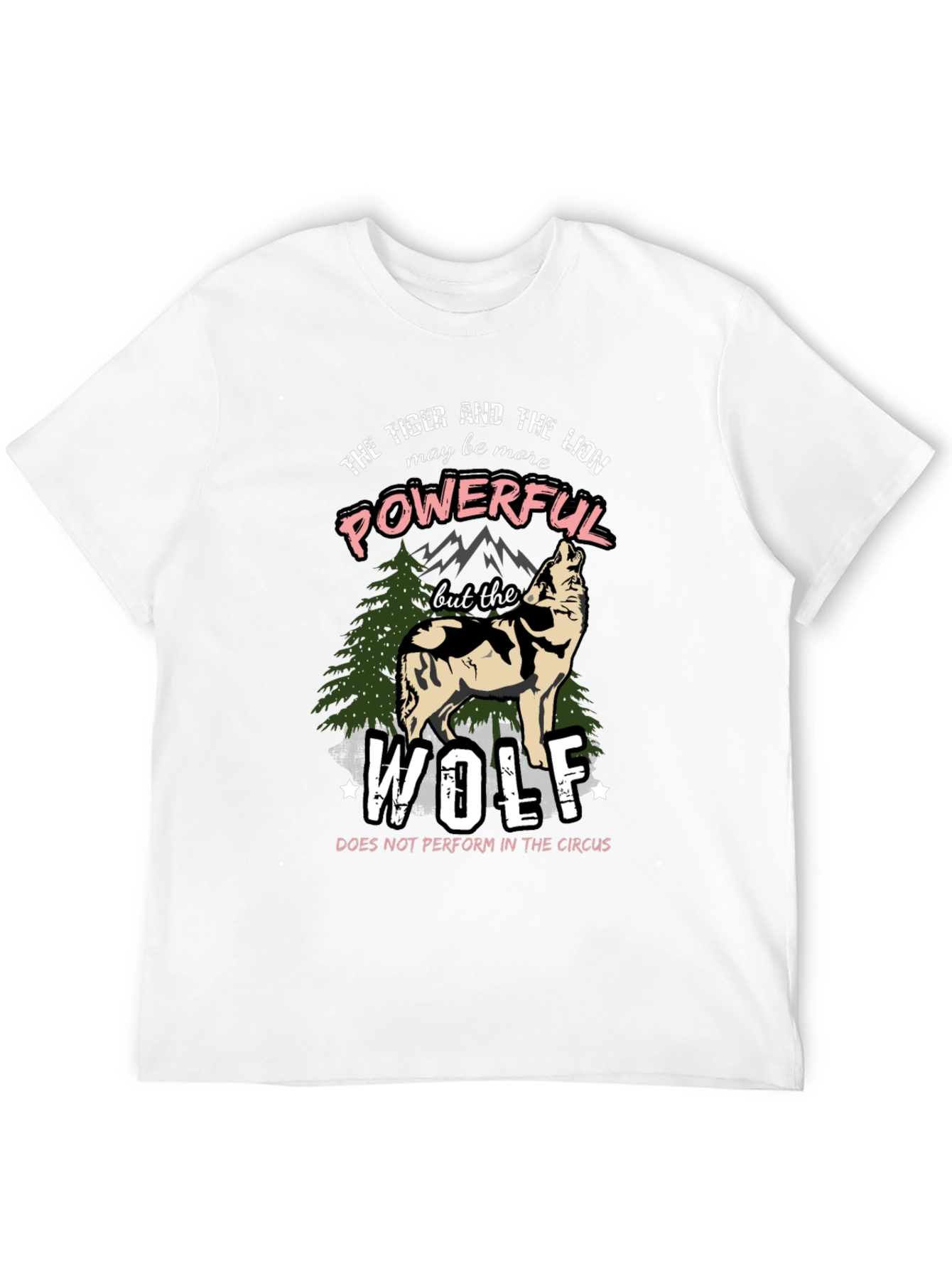 Black The Wolf Powerful T-Shirt view 12