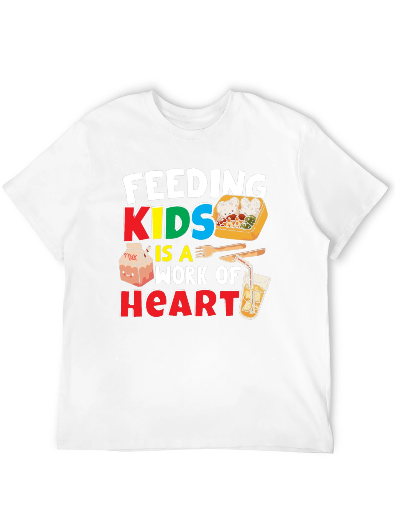Black Feeding Kids is a Work of Heart T-Shirt view 12