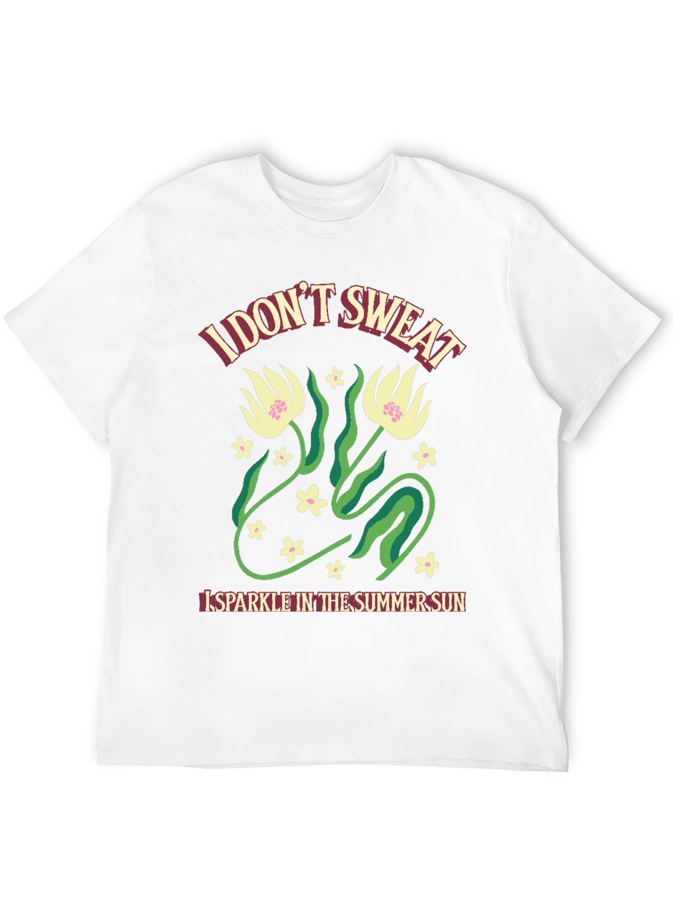 Black I Don't Sweat Summer Fun T-Shirt view 12