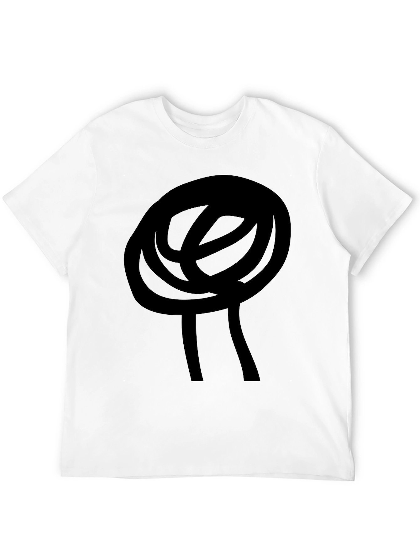 Black Abstract Graphic Print Black T-Shirt view 12