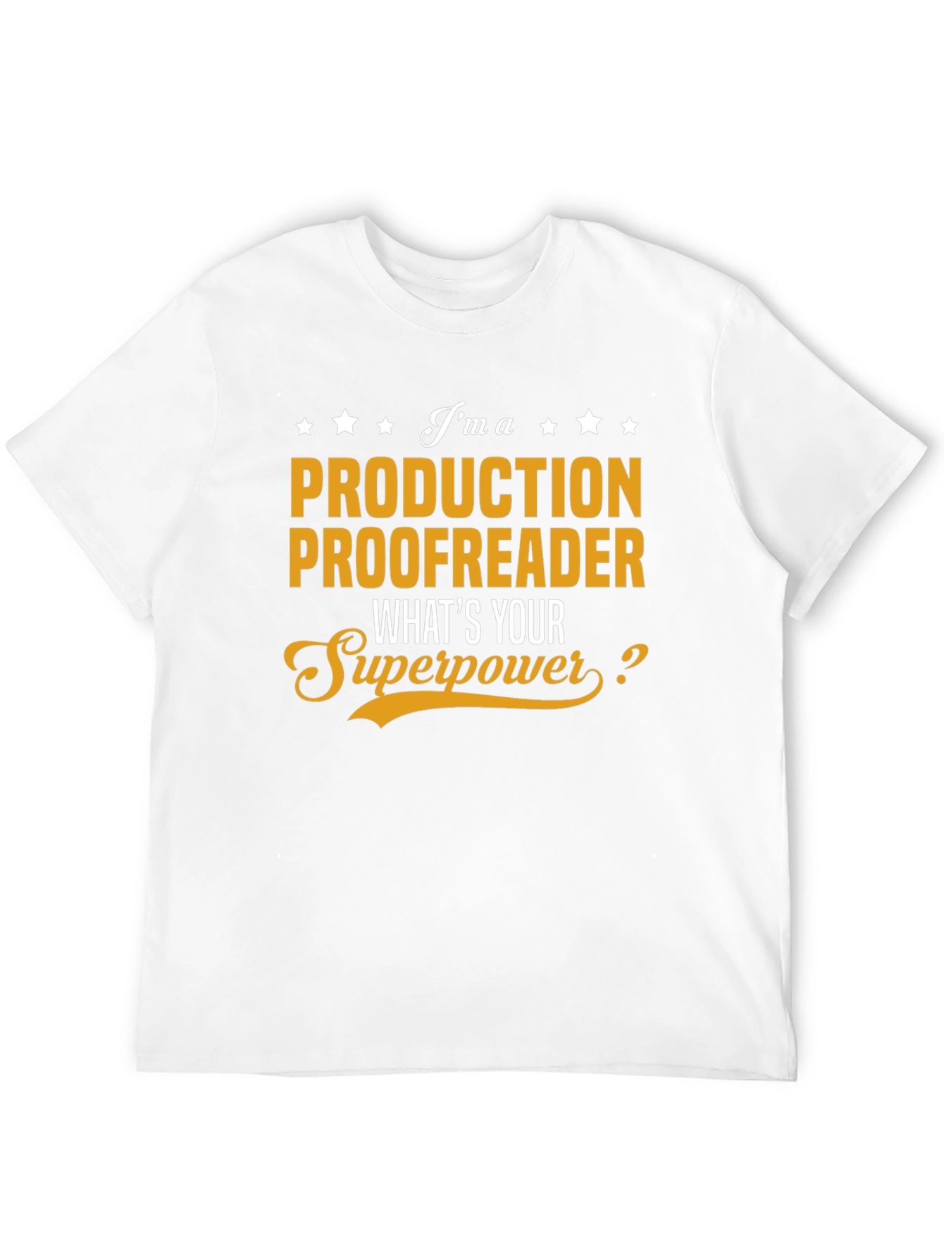 Black Production Proofreader Superpower T-Shirt view 12