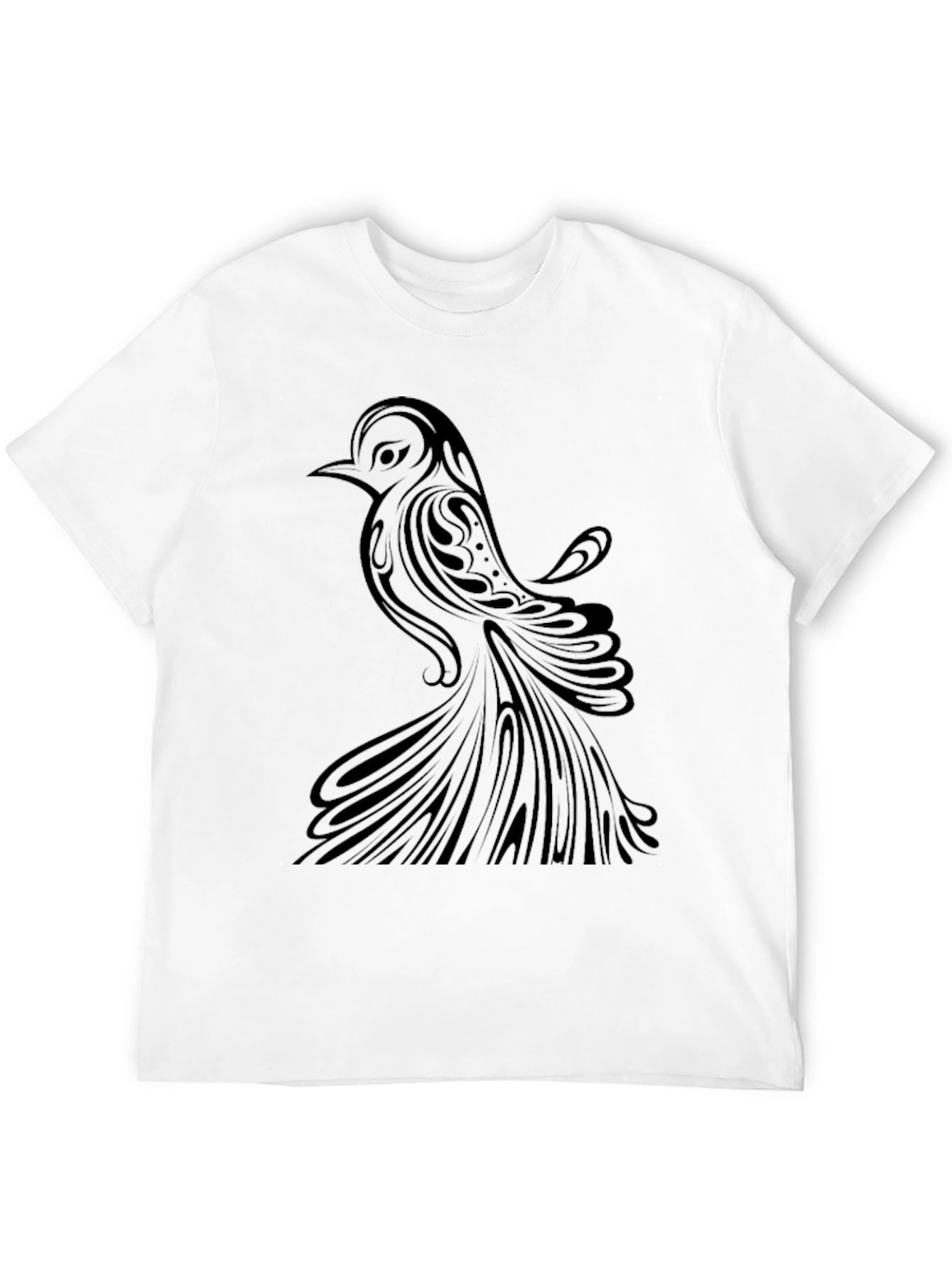 Black Bird Graphic Print T-Shirt view 12