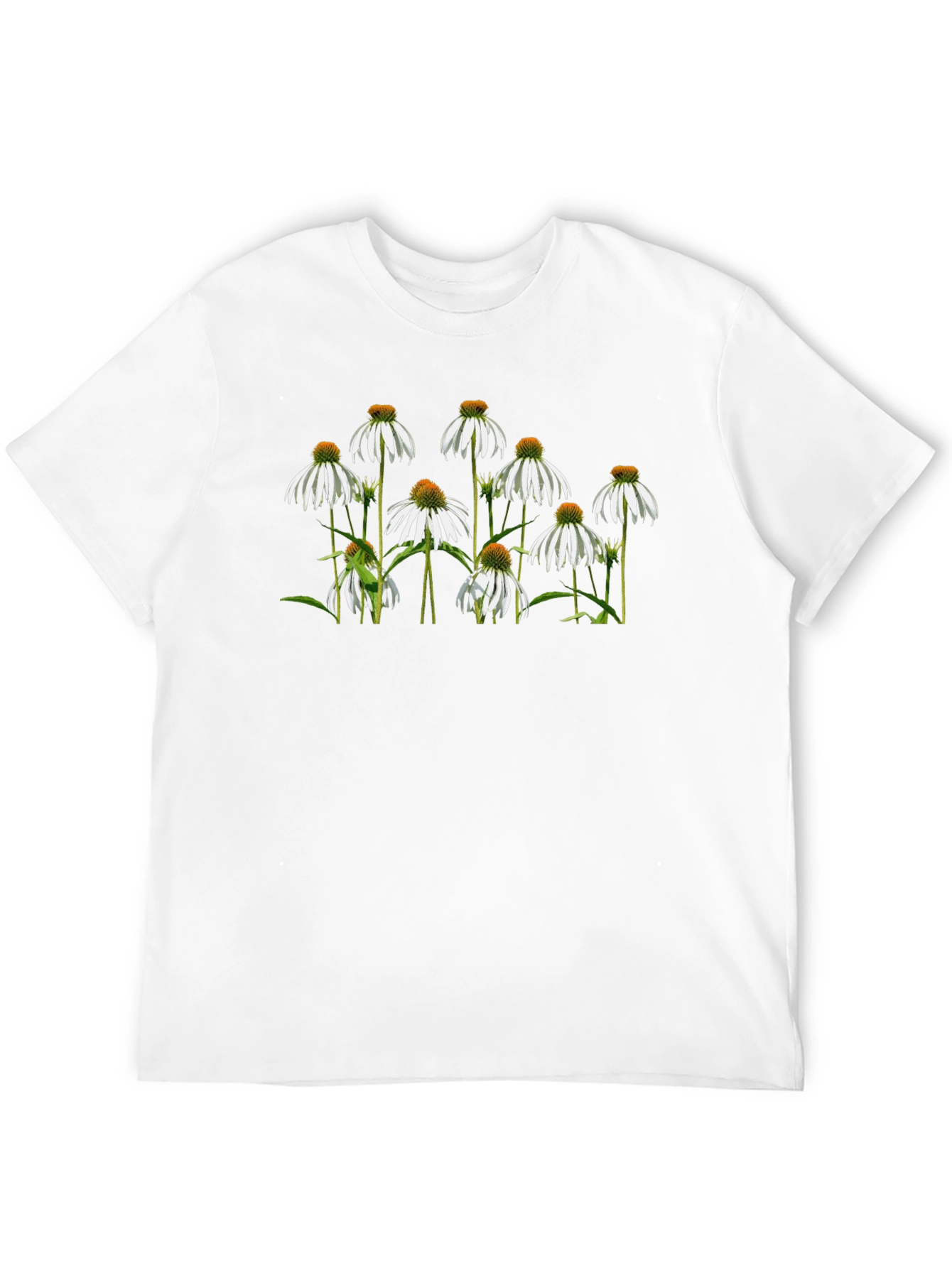 Black Floral Graphic Black T-Shirt - Botanical Design view 12