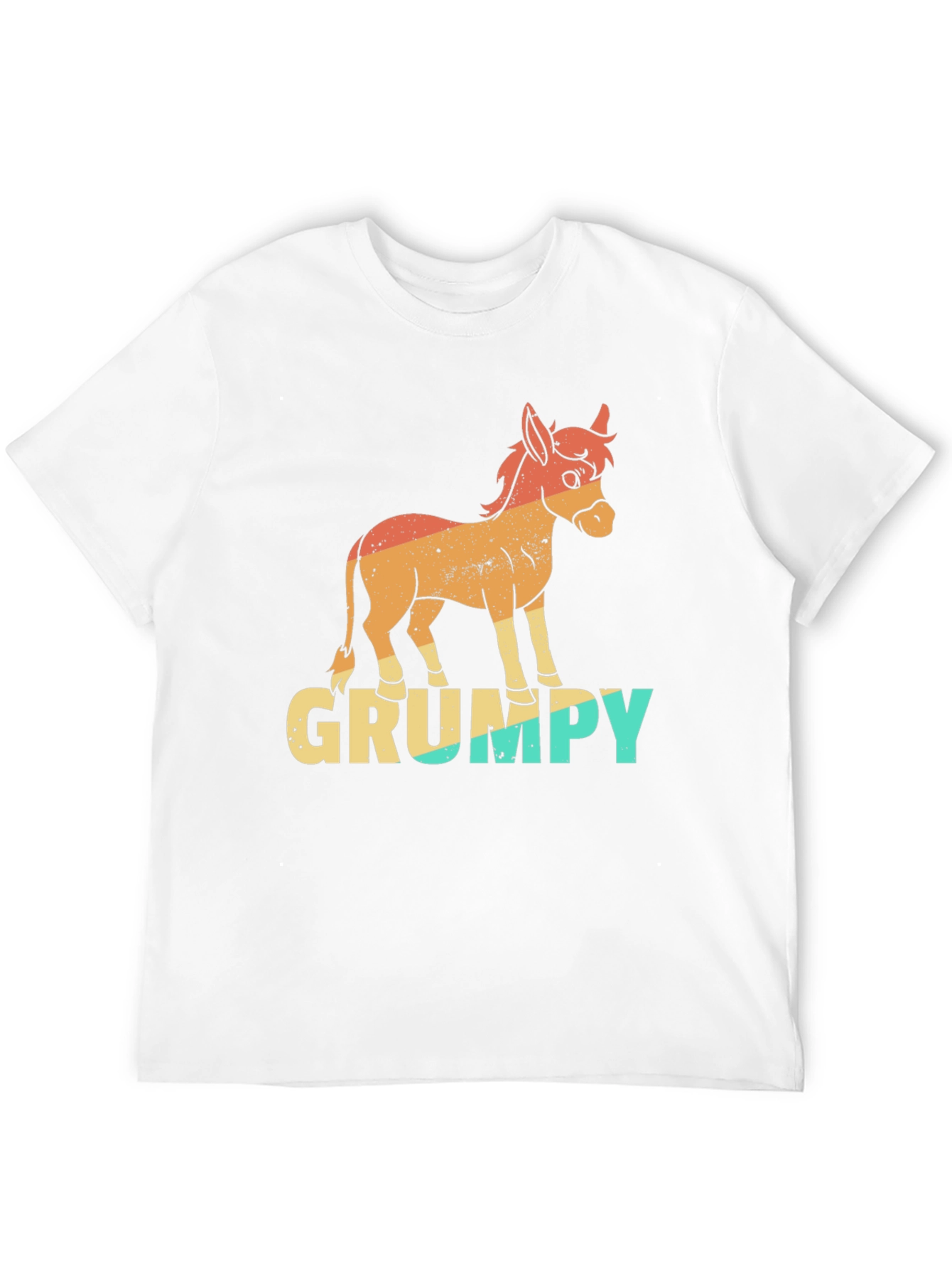 Black Grumpy Donkey T-Shirt - Funny Retro Graphic Tee view 12