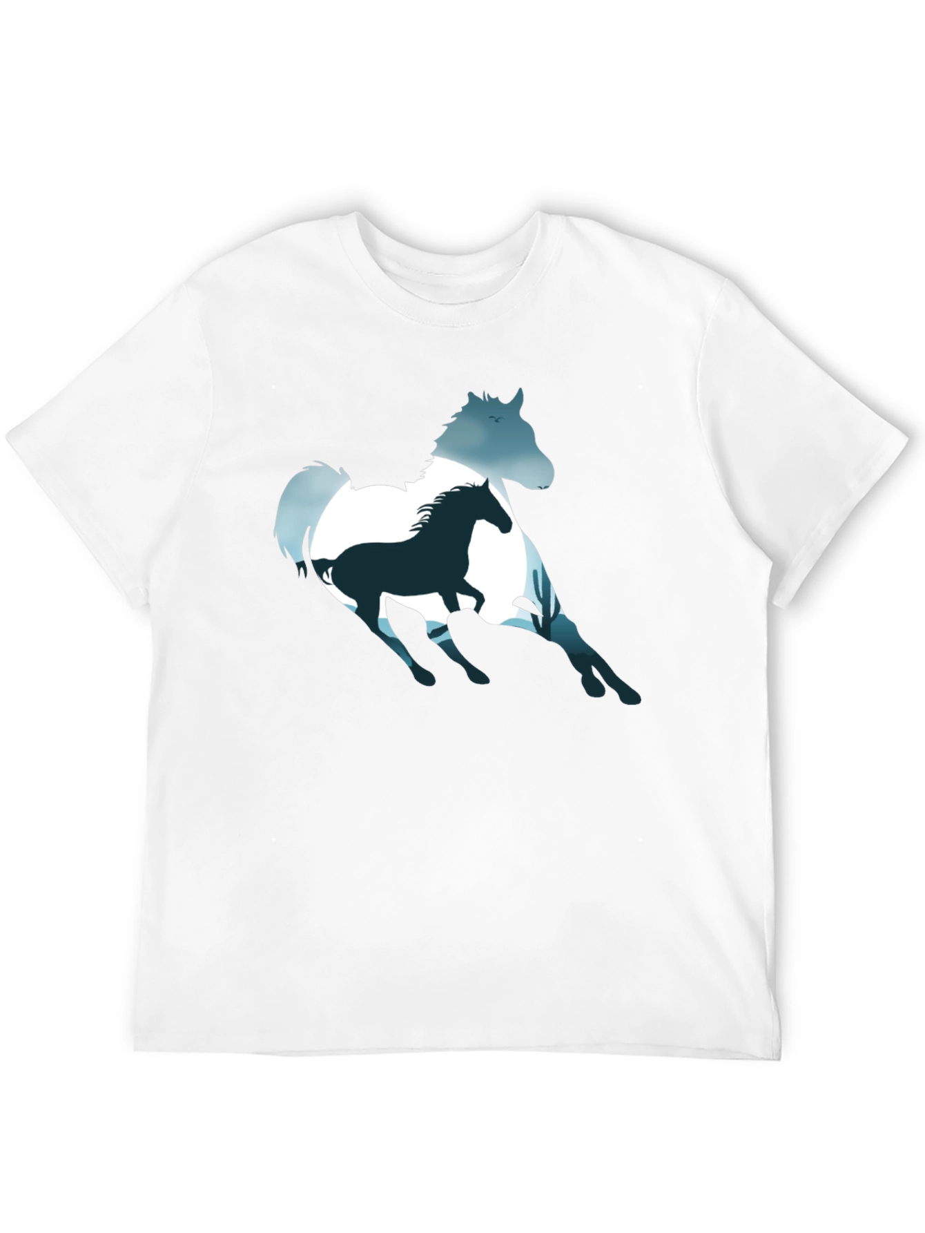 Black Horse Silhouette Graphic Tee - Black view 12