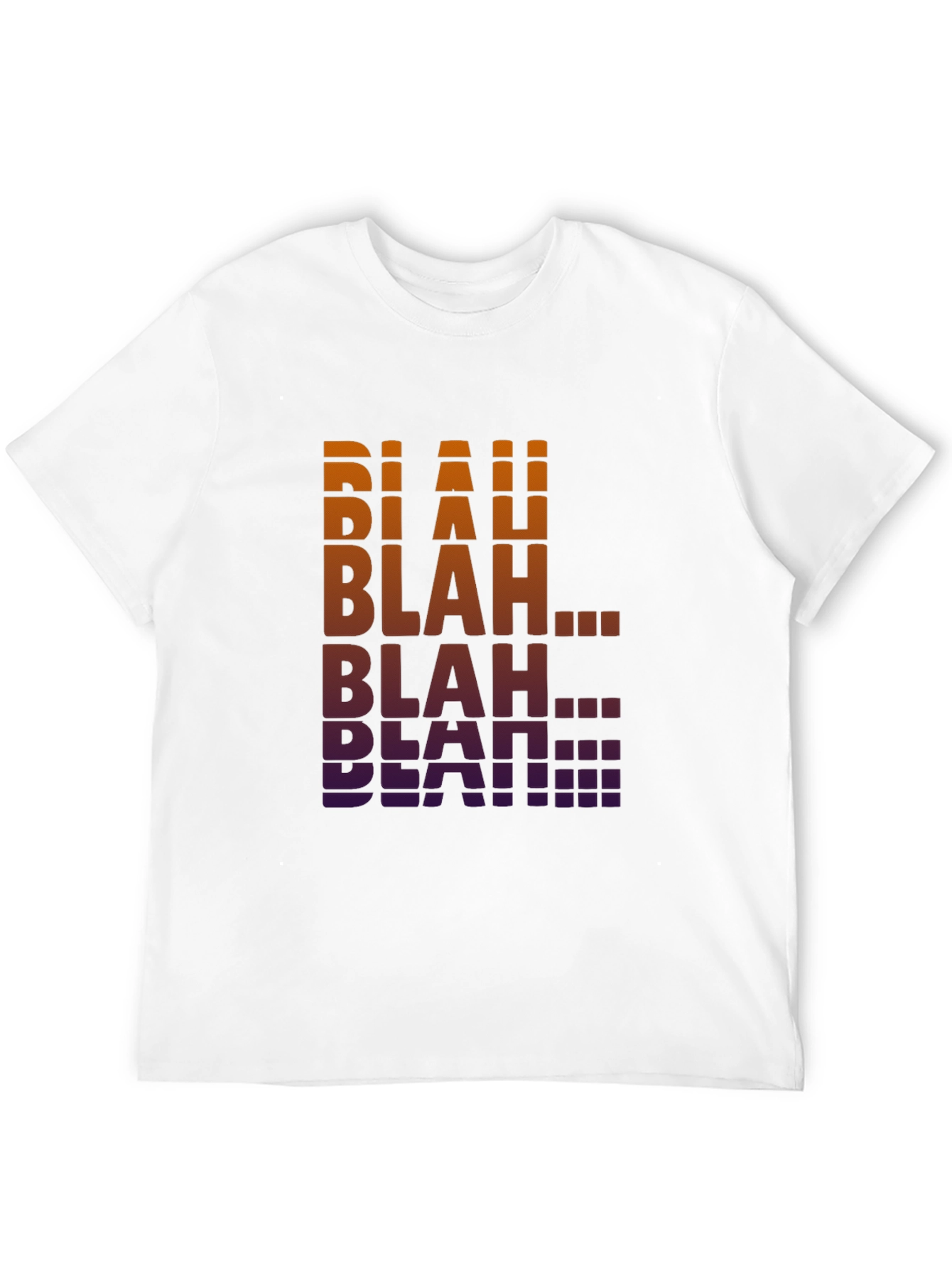 Black Blah Funky Graphic Tee - Gradient Text T-Shirt view 12
