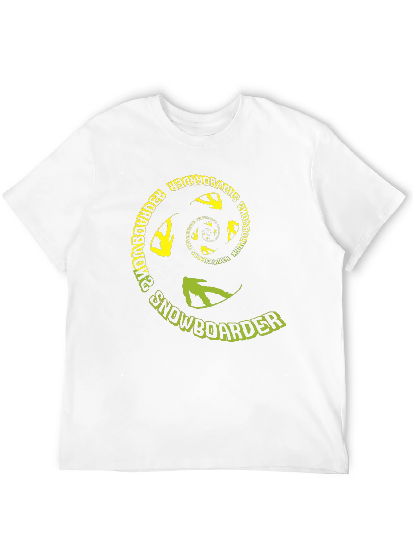 Black Snowboarder Spiral Graphic Tee - Black view 12