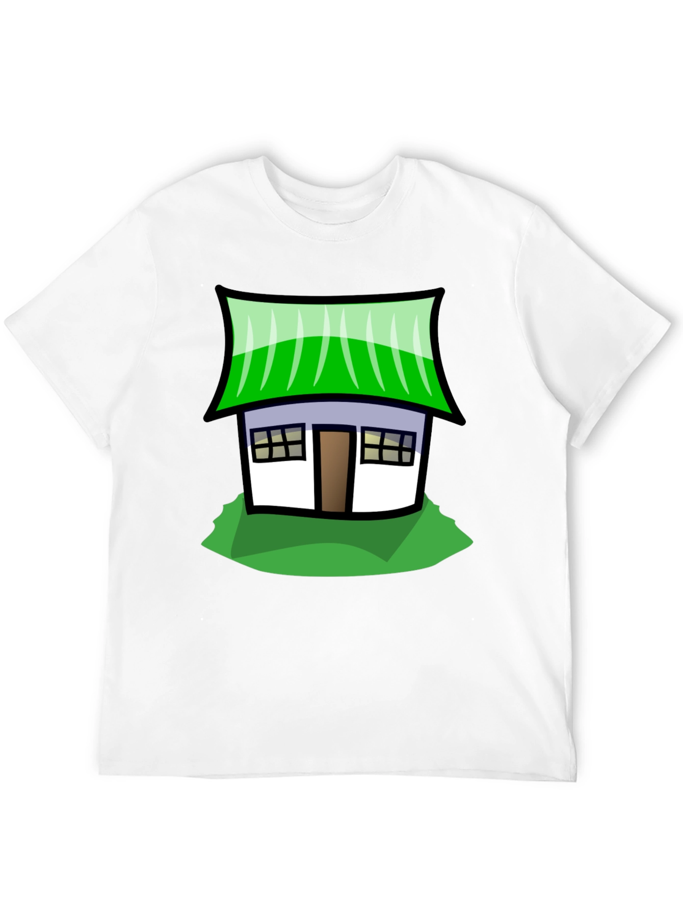 Black Cartoon House Graphic Tee - Unique Style view 12