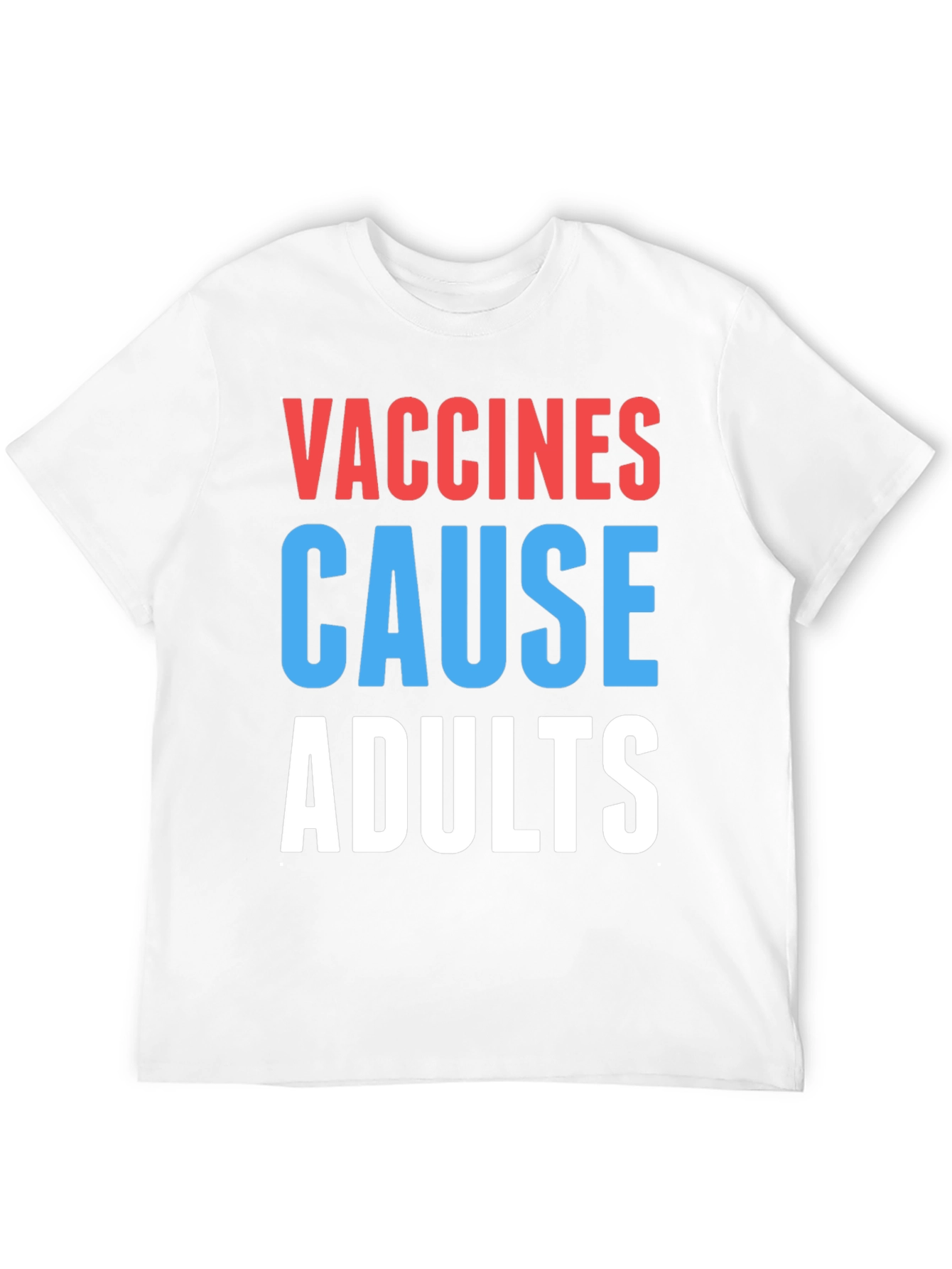 Black Vaccines Cause Adults Graphic Tee - Humorous Slogan view 12