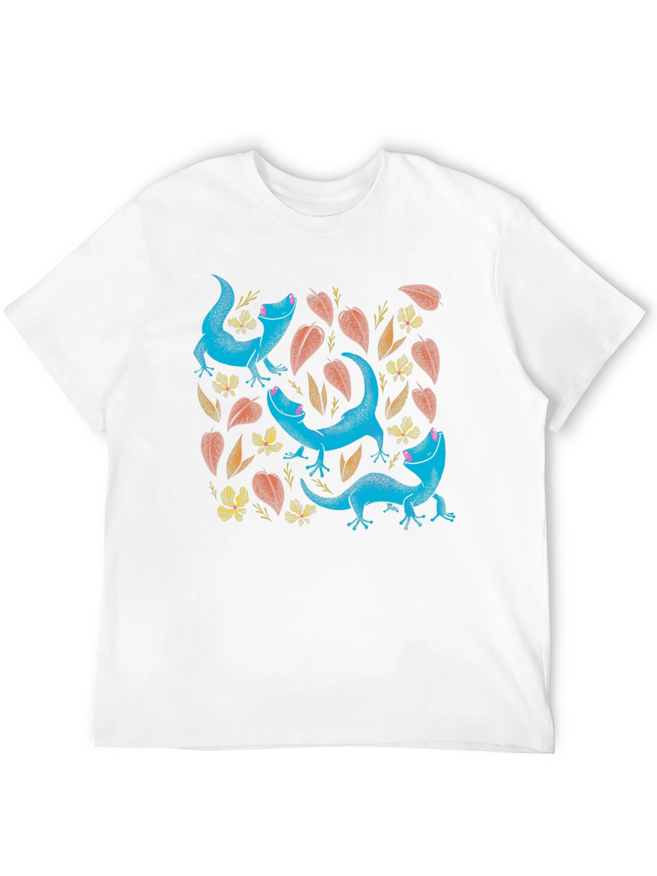 Black Lizard Print Black T-Shirt view 12