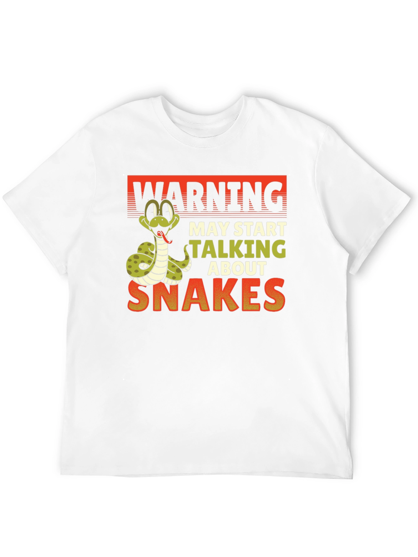 Black Warning May Start Talking About Snakes T-Shirt view 12