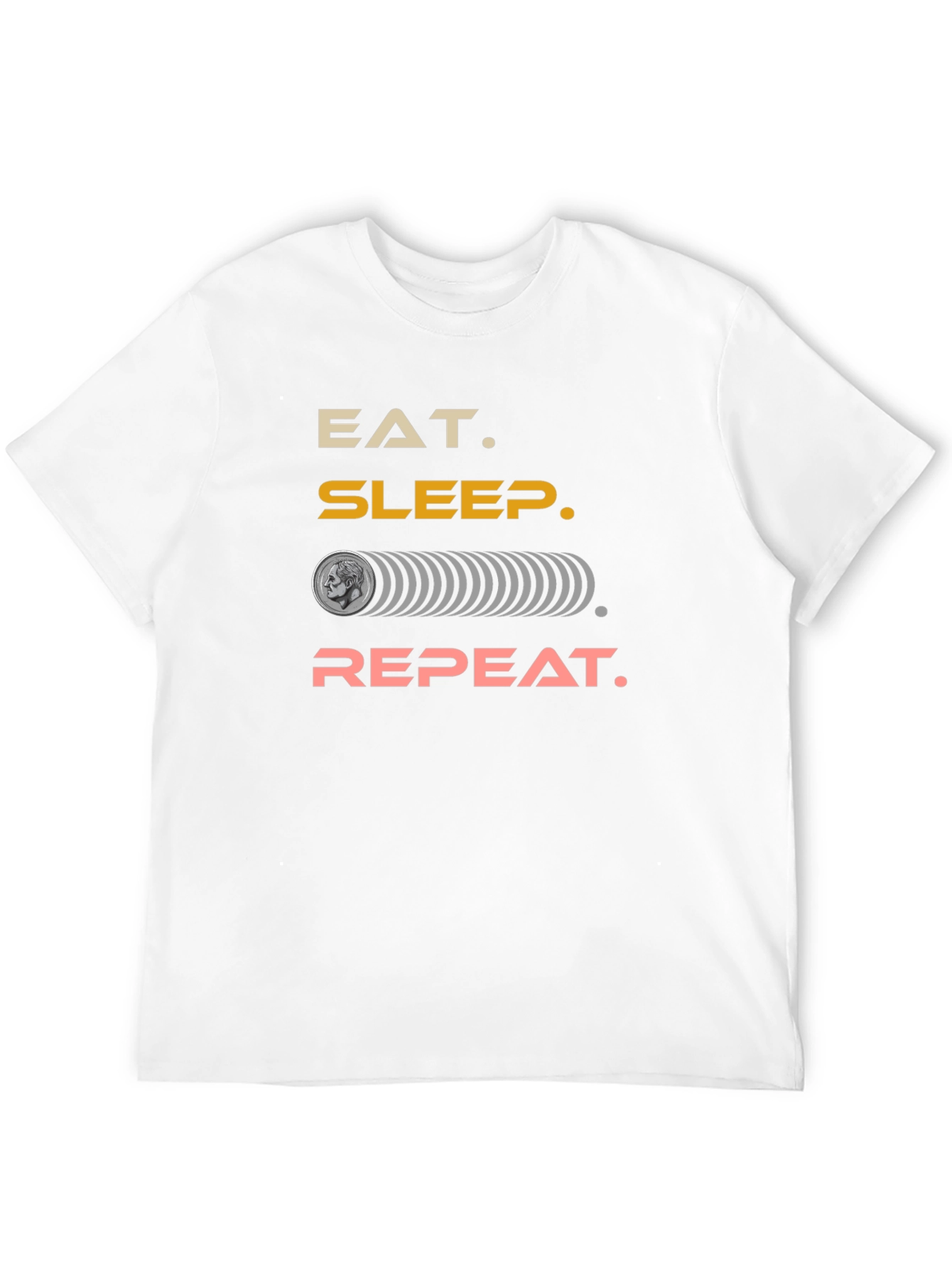 Black Eat Sleep Dime Repeat T-Shirt - Funny Coin Collector Tee view 12