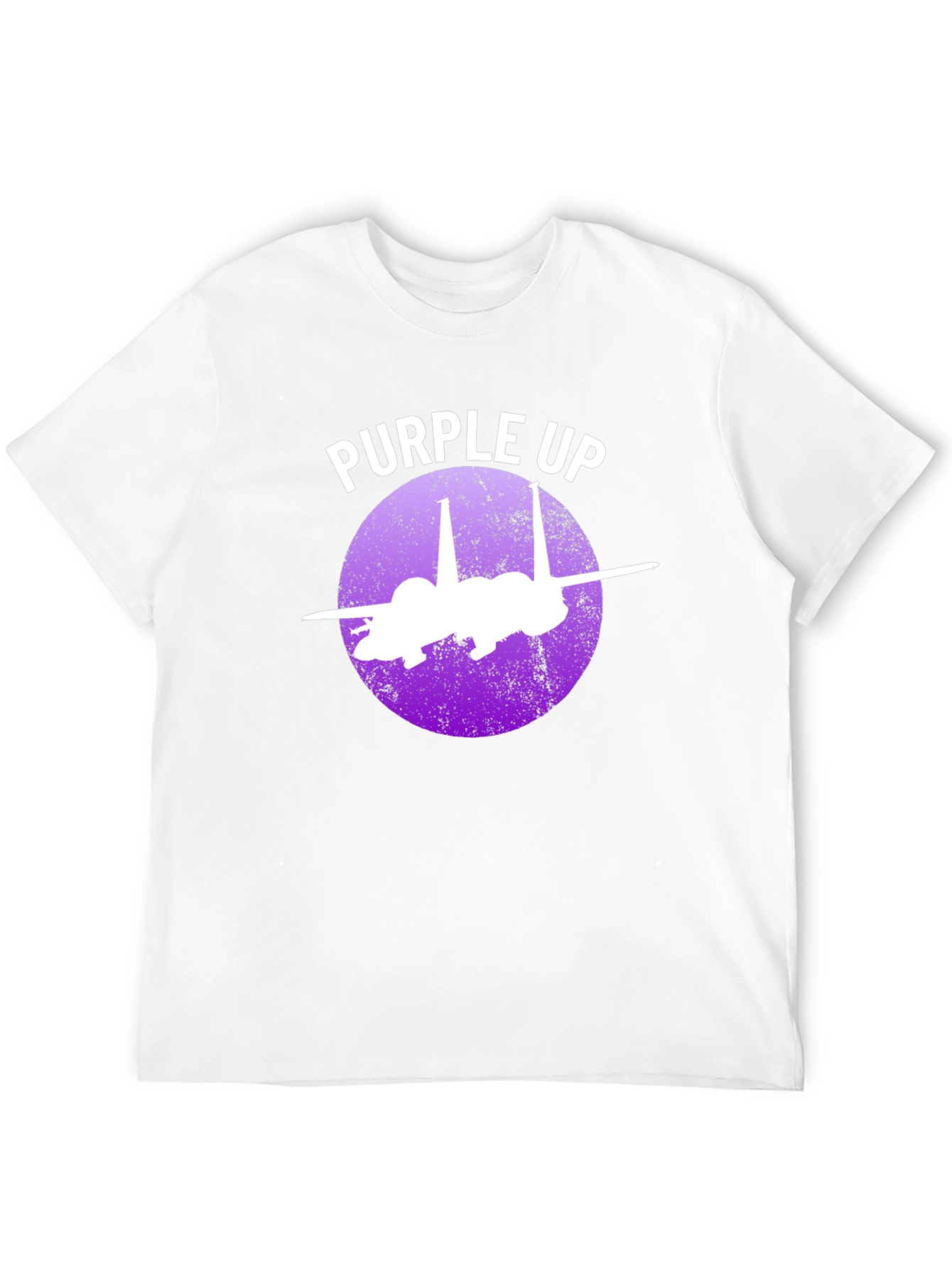 Black Purple Up F-15 Fighter Jet Graphic T-Shirt view 12