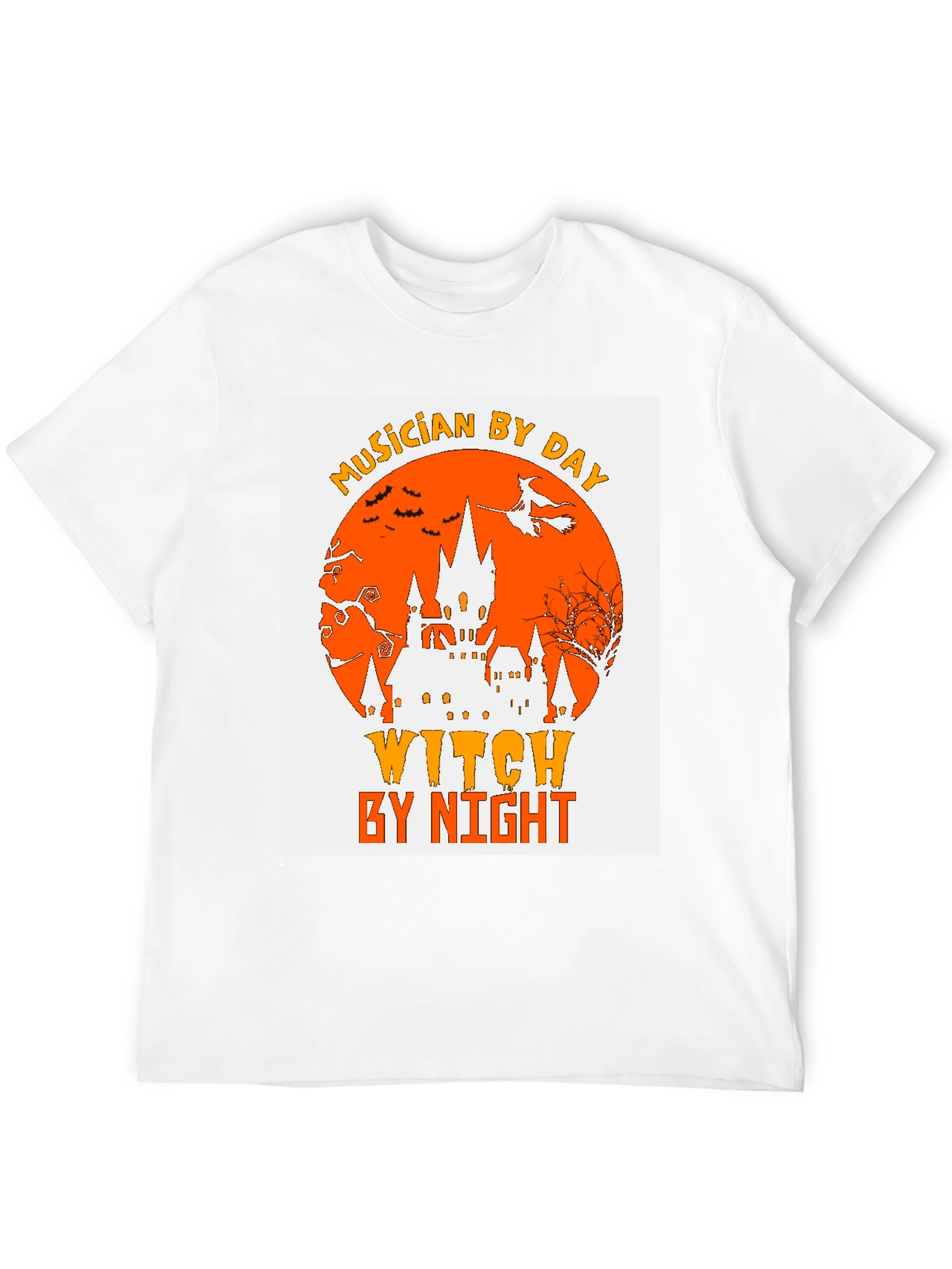 Black Musician by Day, Witch by Night Halloween T-Shirt view 12