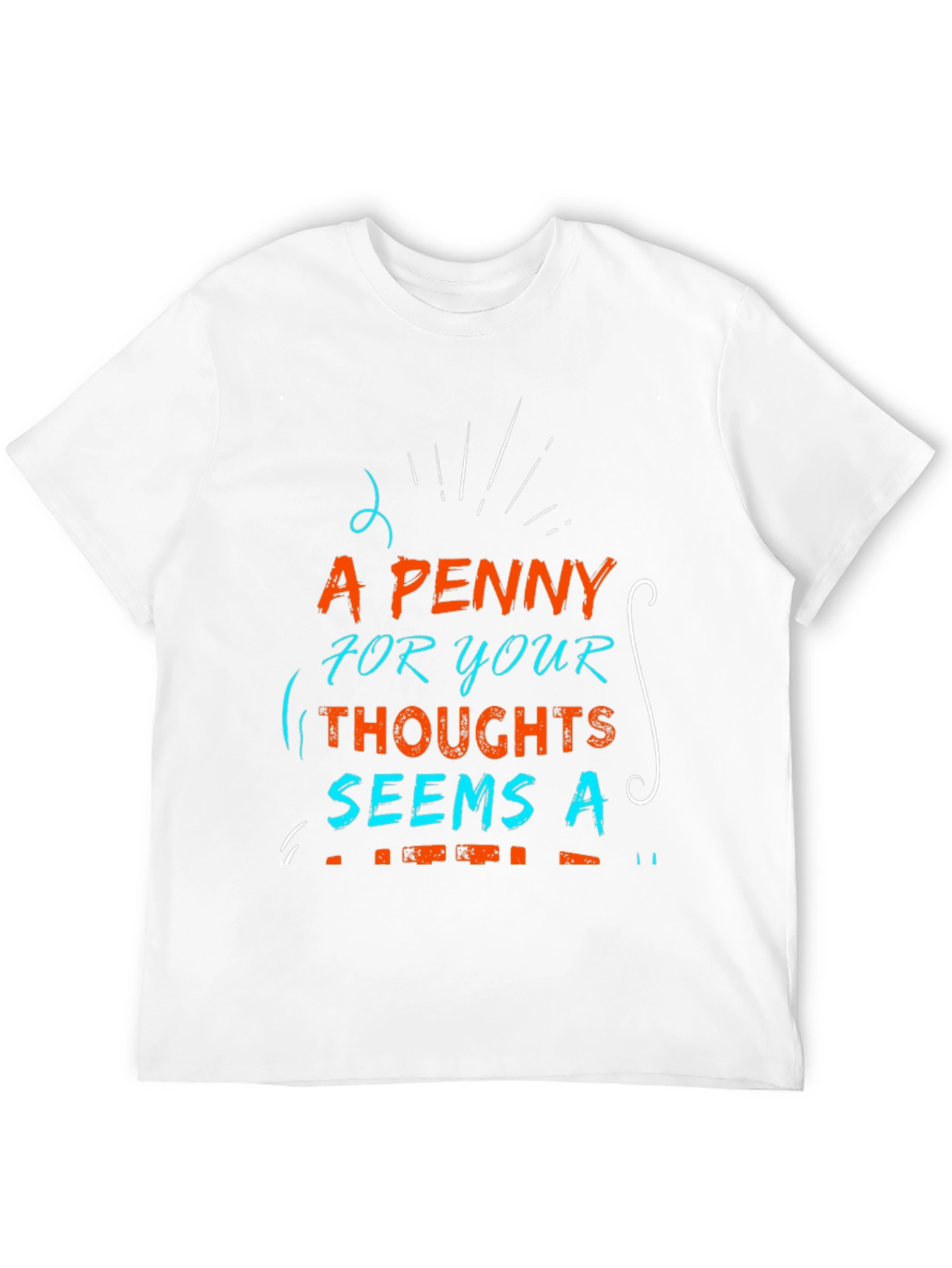 Black A Penny for Your Thoughts Graphic T-Shirt view 12