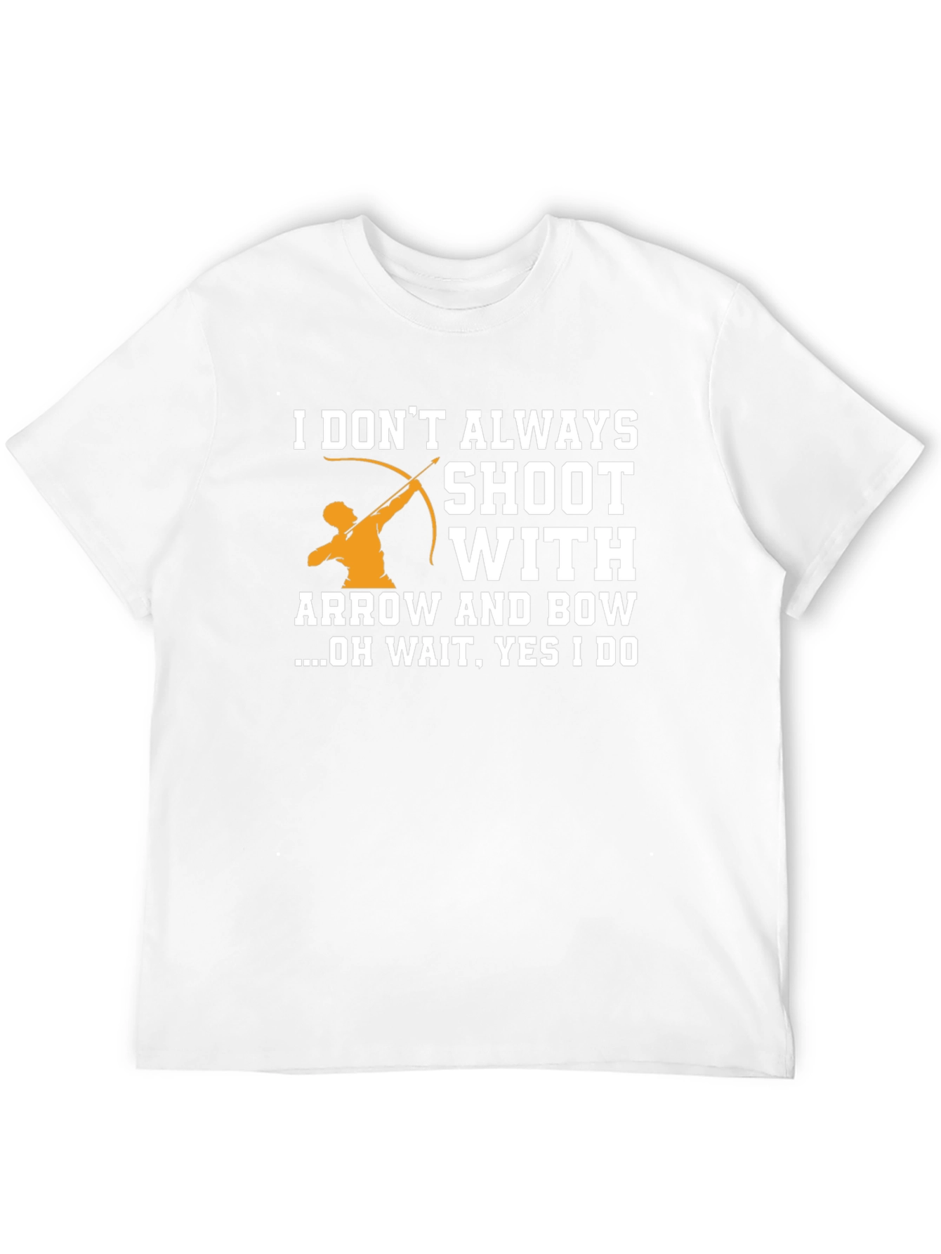 Black Archery Humor T-Shirt - I Shoot With Arrow and Bow view 12