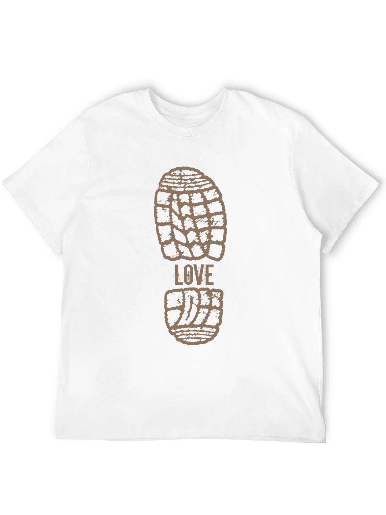 Black Love Footprint T-Shirt - Unique Graphic Tee view 12