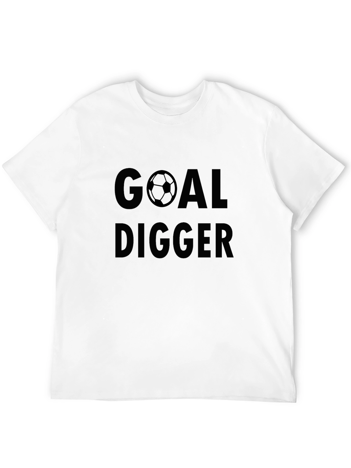 Black Goal Digger Graphic Tee - Soccer Inspired Humor T-Shirt view 12