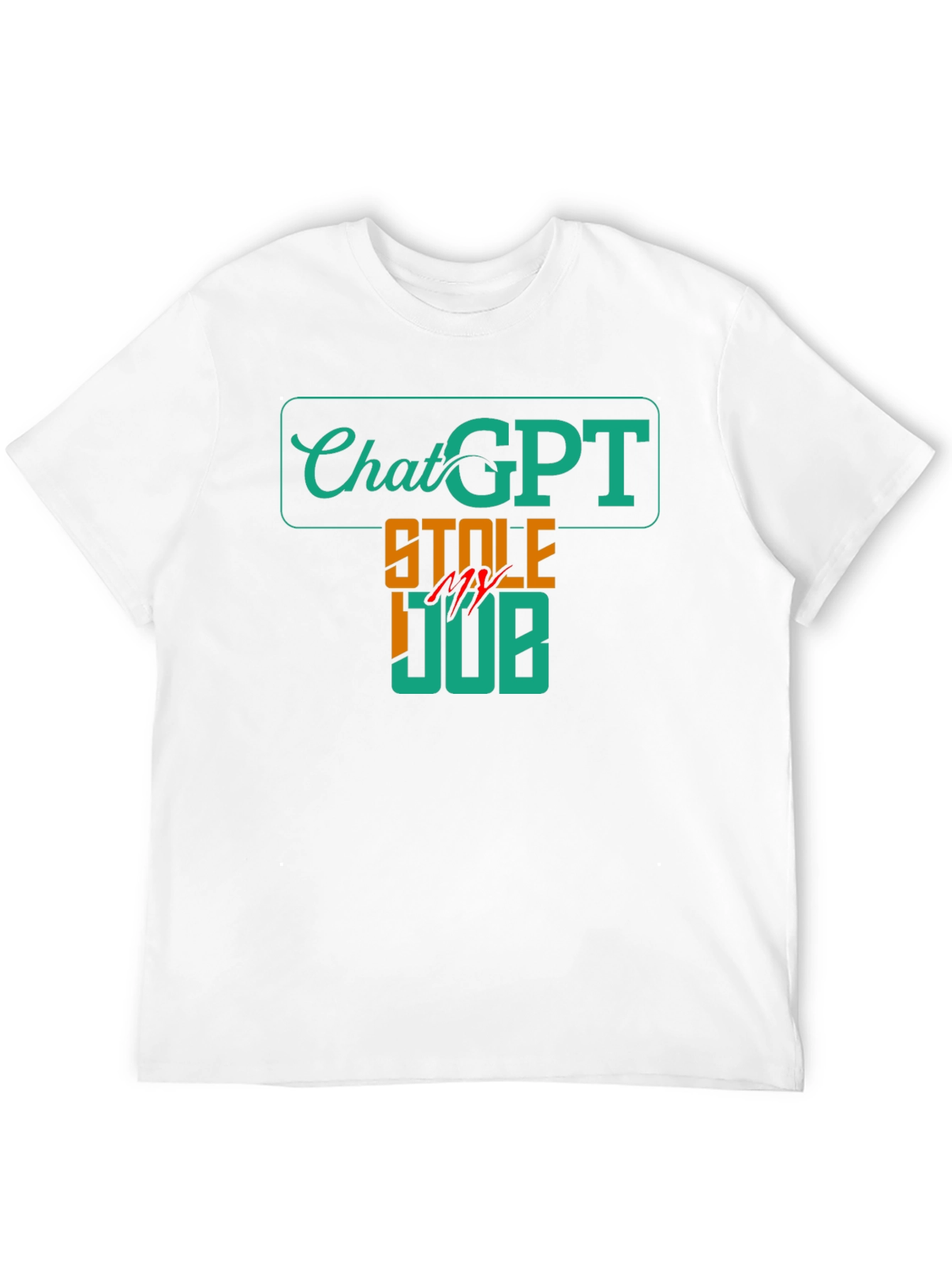 Black ChatGPT Stole My Job Funny T-Shirt view 12