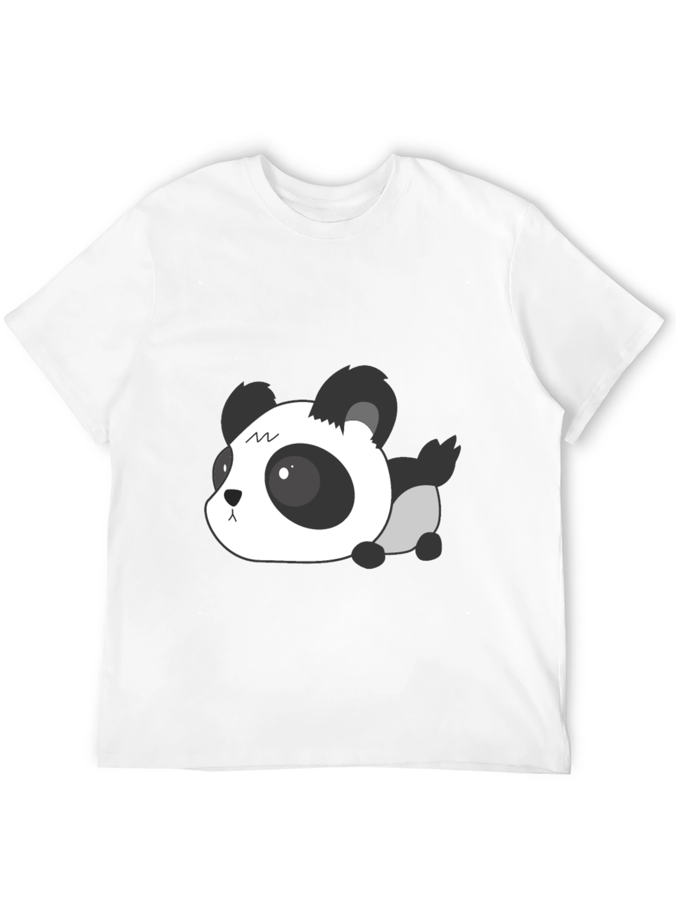 Black Cute Panda Graphic Tee - Soft Black T-Shirt view 12