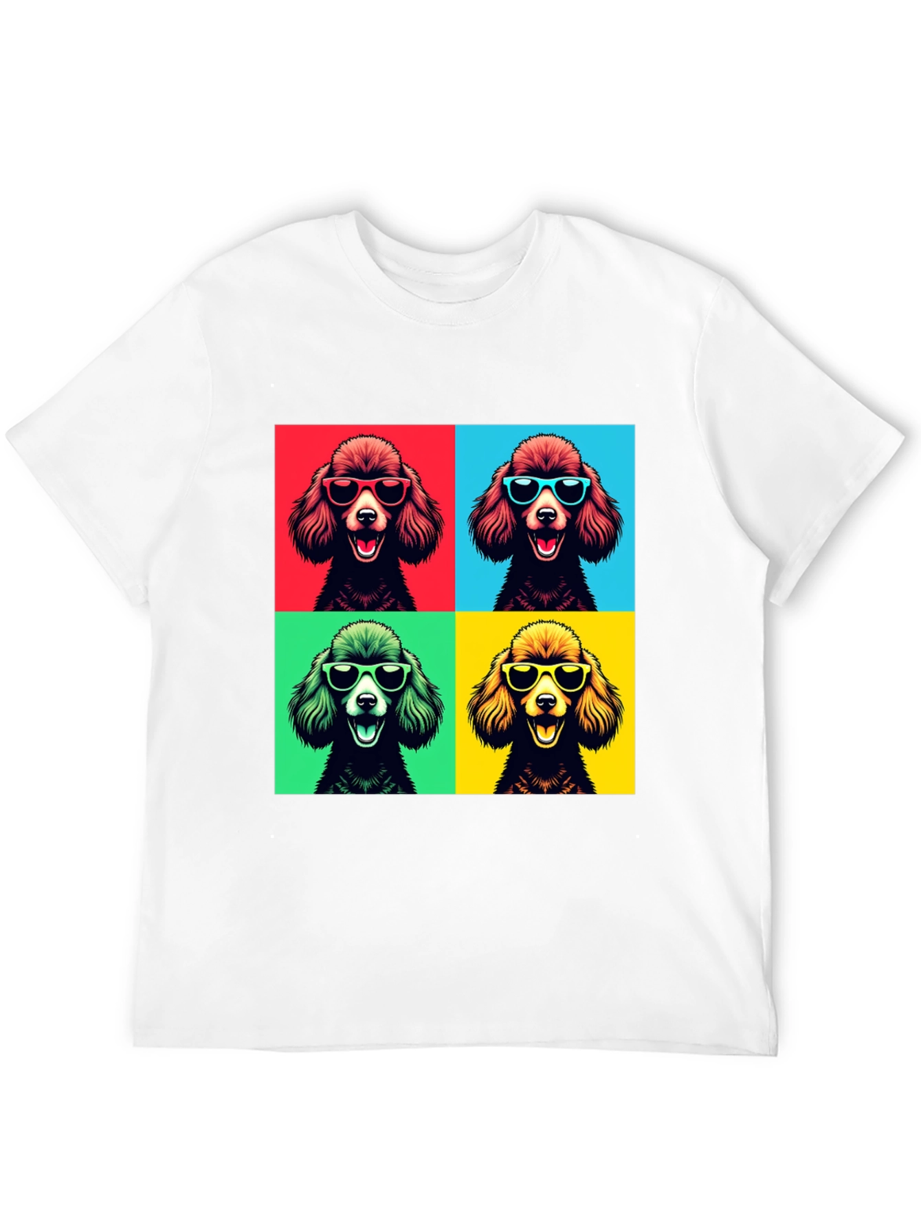 Black Pop Art Poodle T-Shirt - Stylish Dog Tee view 12